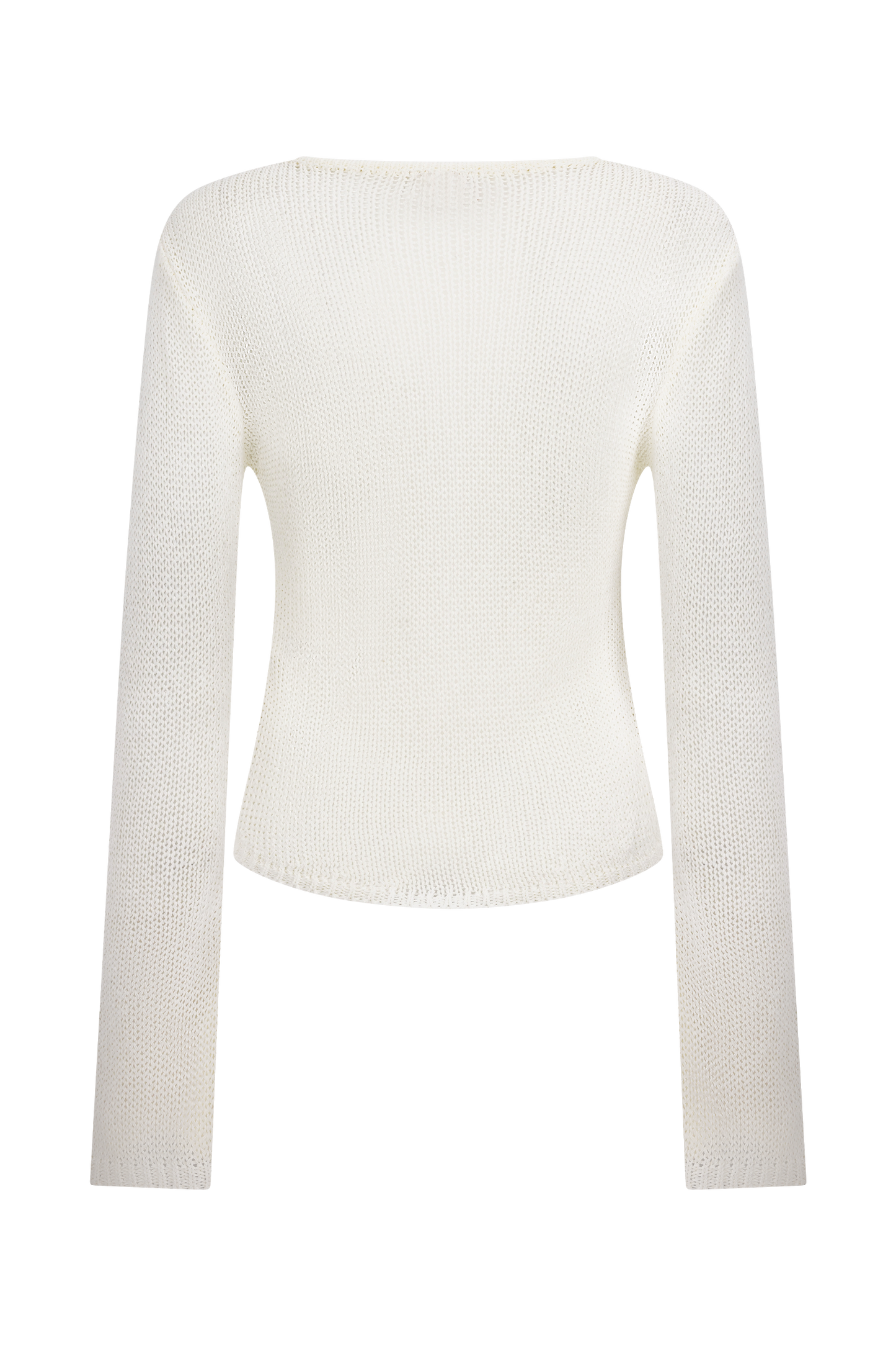 Top en tricot à manches longues Isabella - Blanc