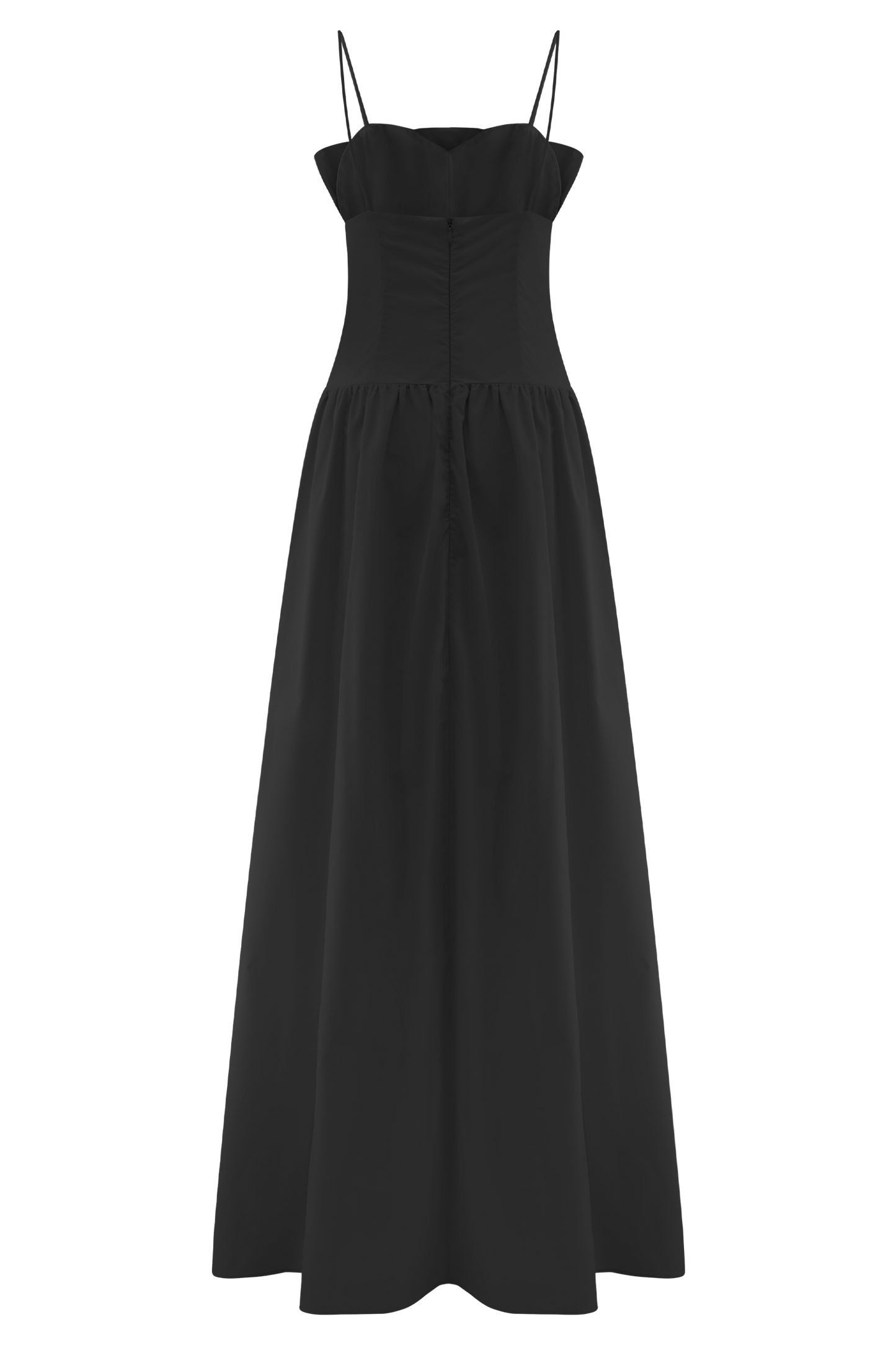 Jupe Maxi Janis en Coton à Volants - Noir