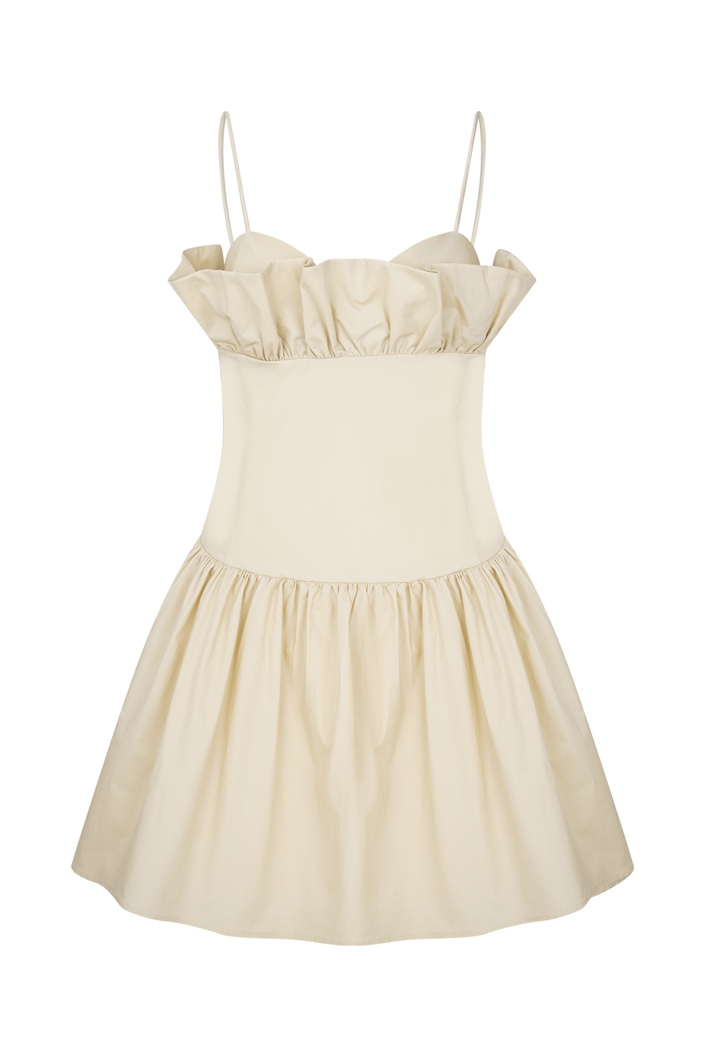 Mini-robe en coton à volants Janis - Nude