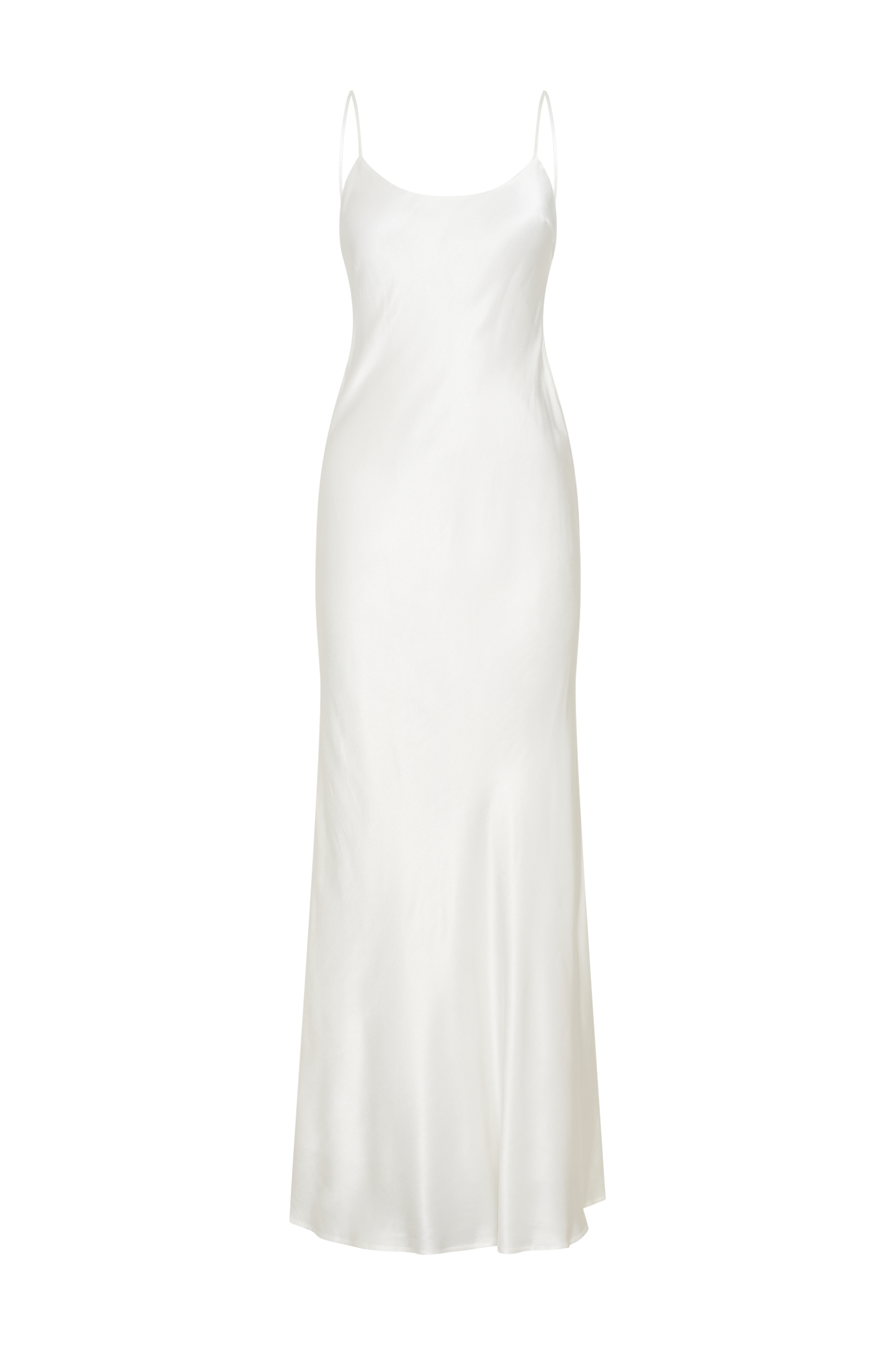 Robe Maxi Kailey à Décolleté dans le Dos avec Traîne à Ruban Amovible - Blanc