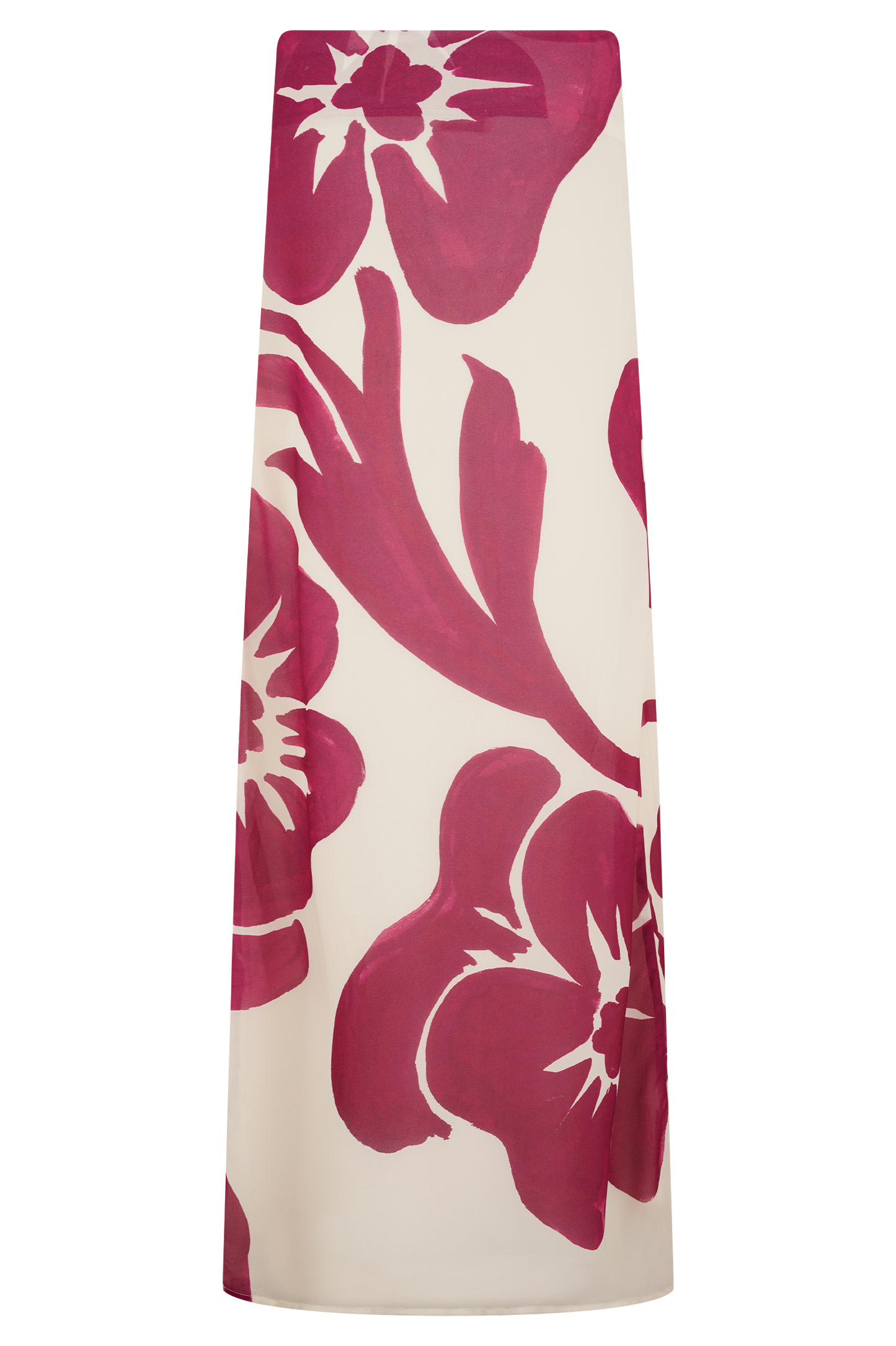 Jupe Maxi en Chiffon Katalina - Imprimé Red Deco Fleur