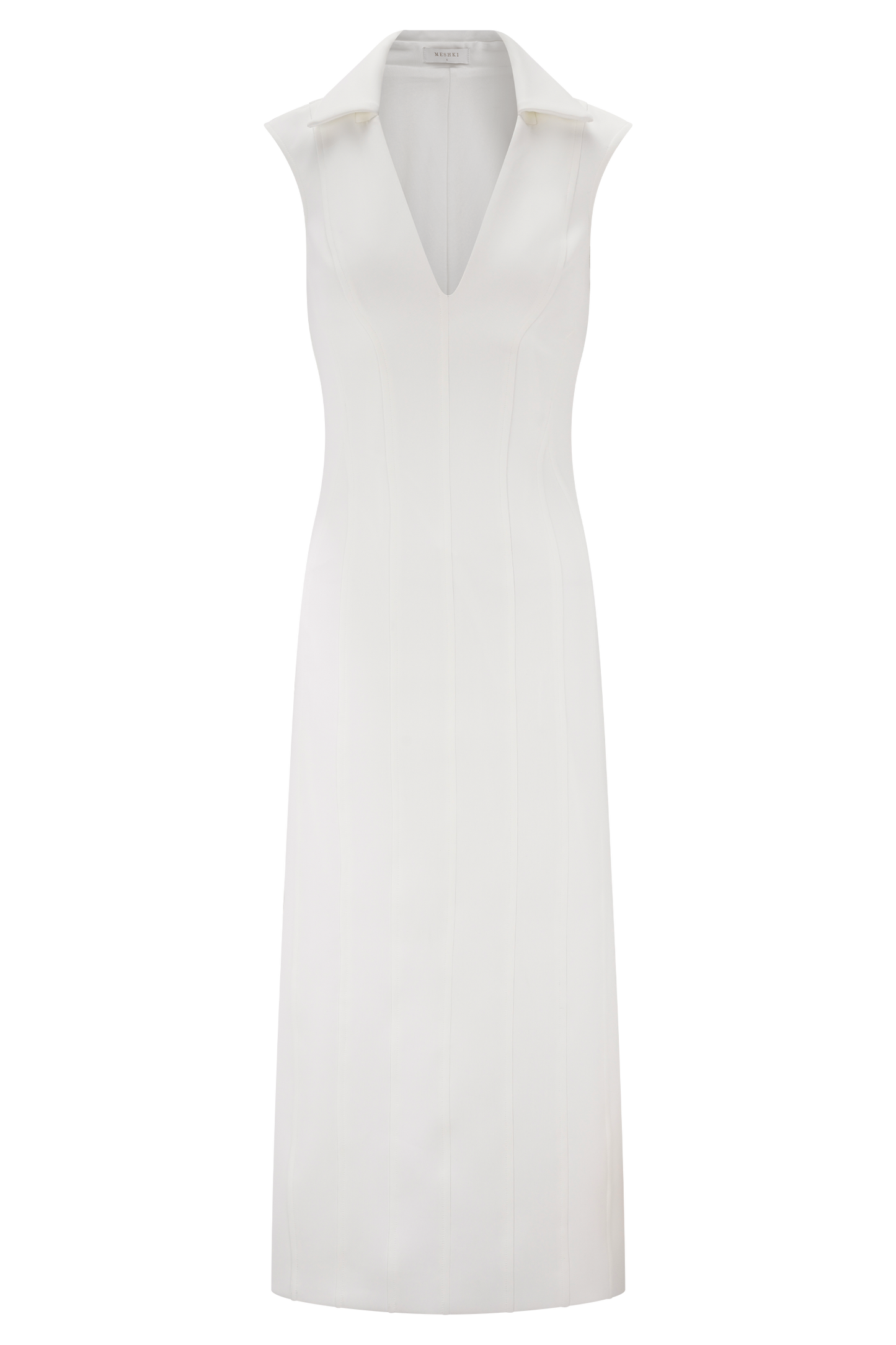 Robe midi sans manches Keagan - Ivoire