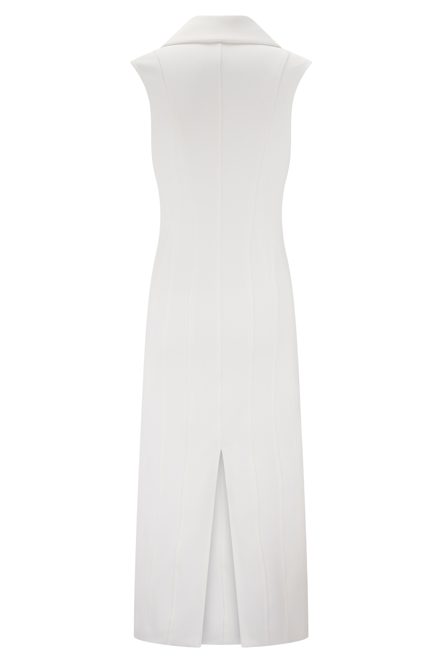 Robe midi sans manches Keagan - Ivoire