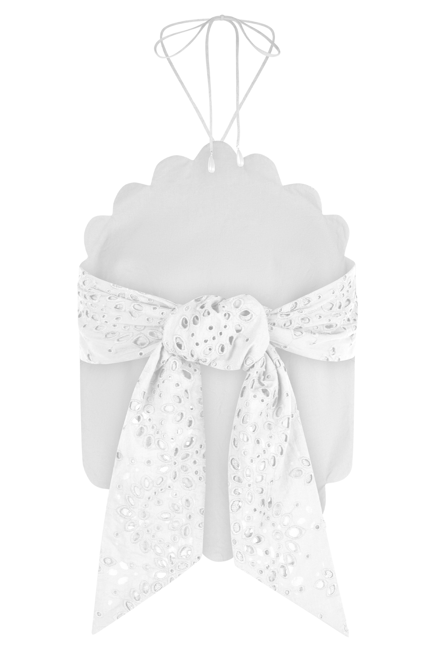Halter brodé Kensley - Blanc