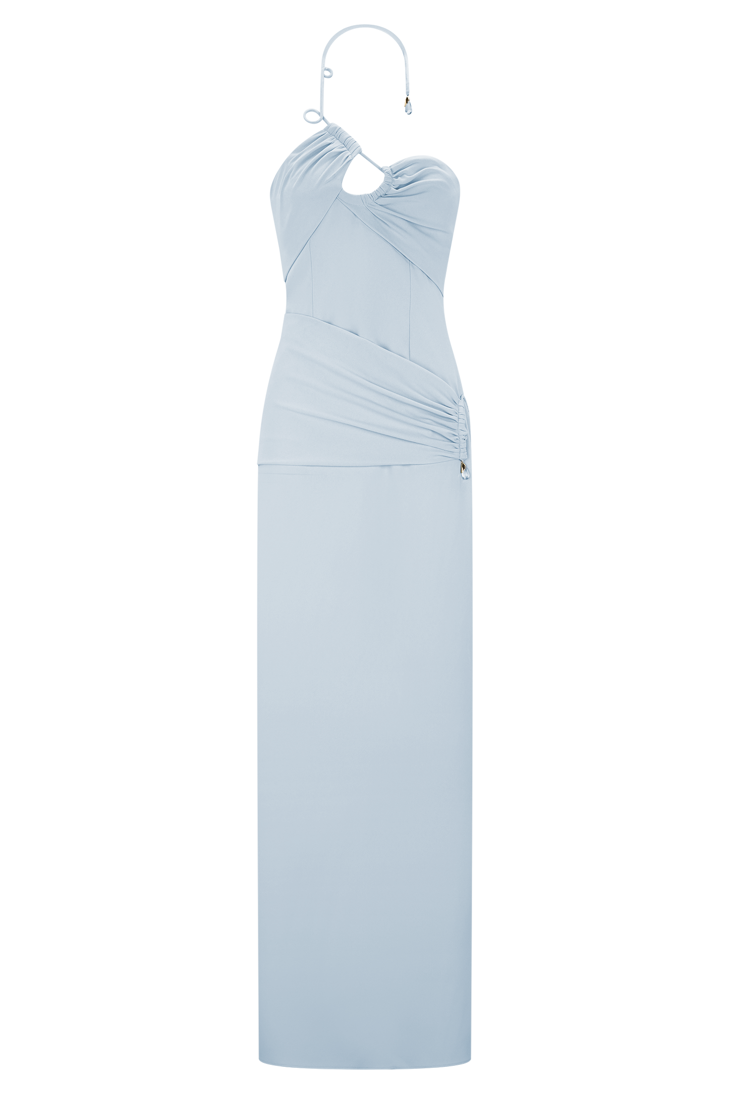 Robe Maxi Lalia à Manches Bouffantes - Bleu Poudré