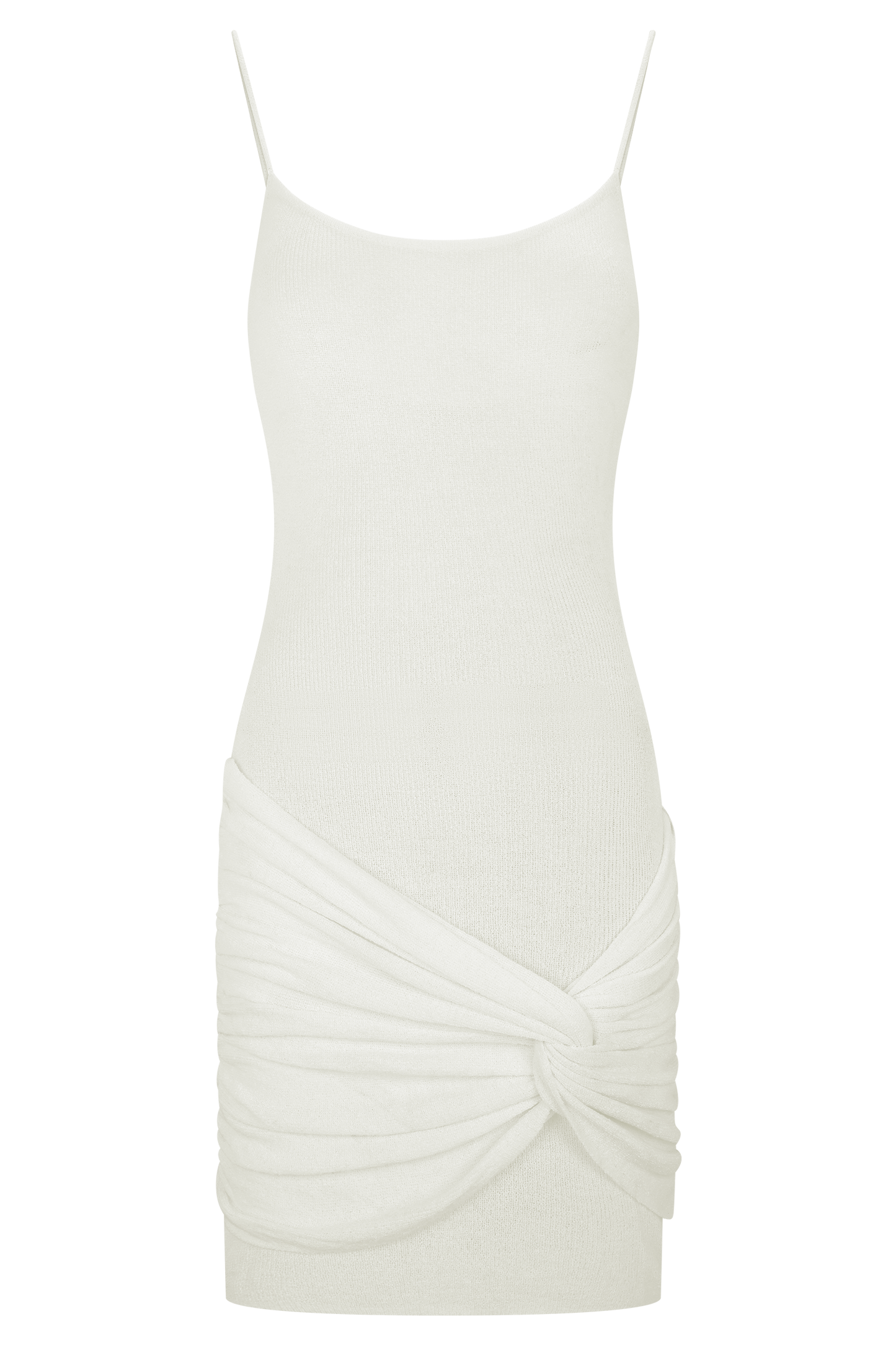 Mini-robe en tricot torsadé Laurie - Ivoire