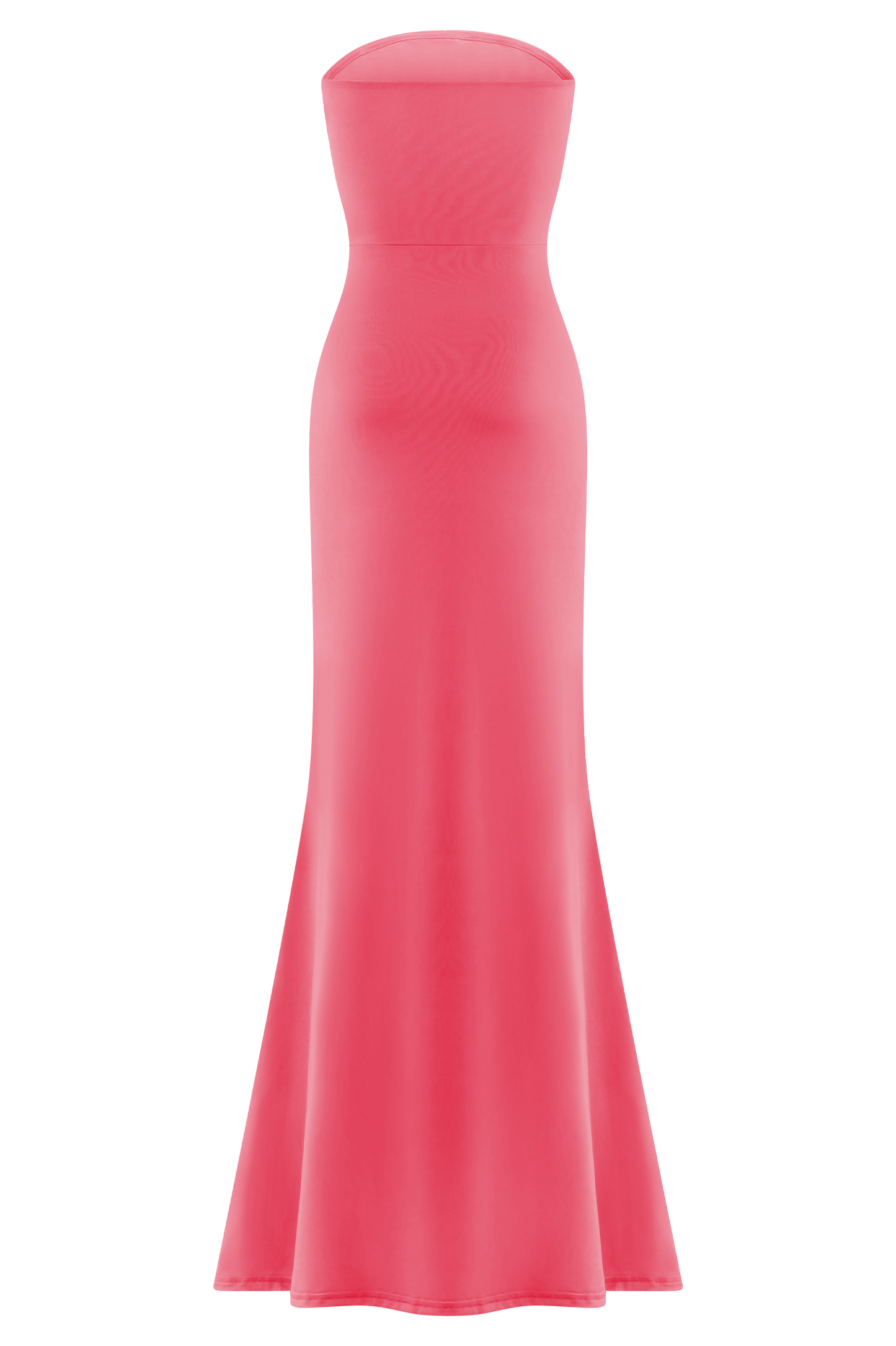 Robe Maxi Slinky sans Bretelles Madison - Corail