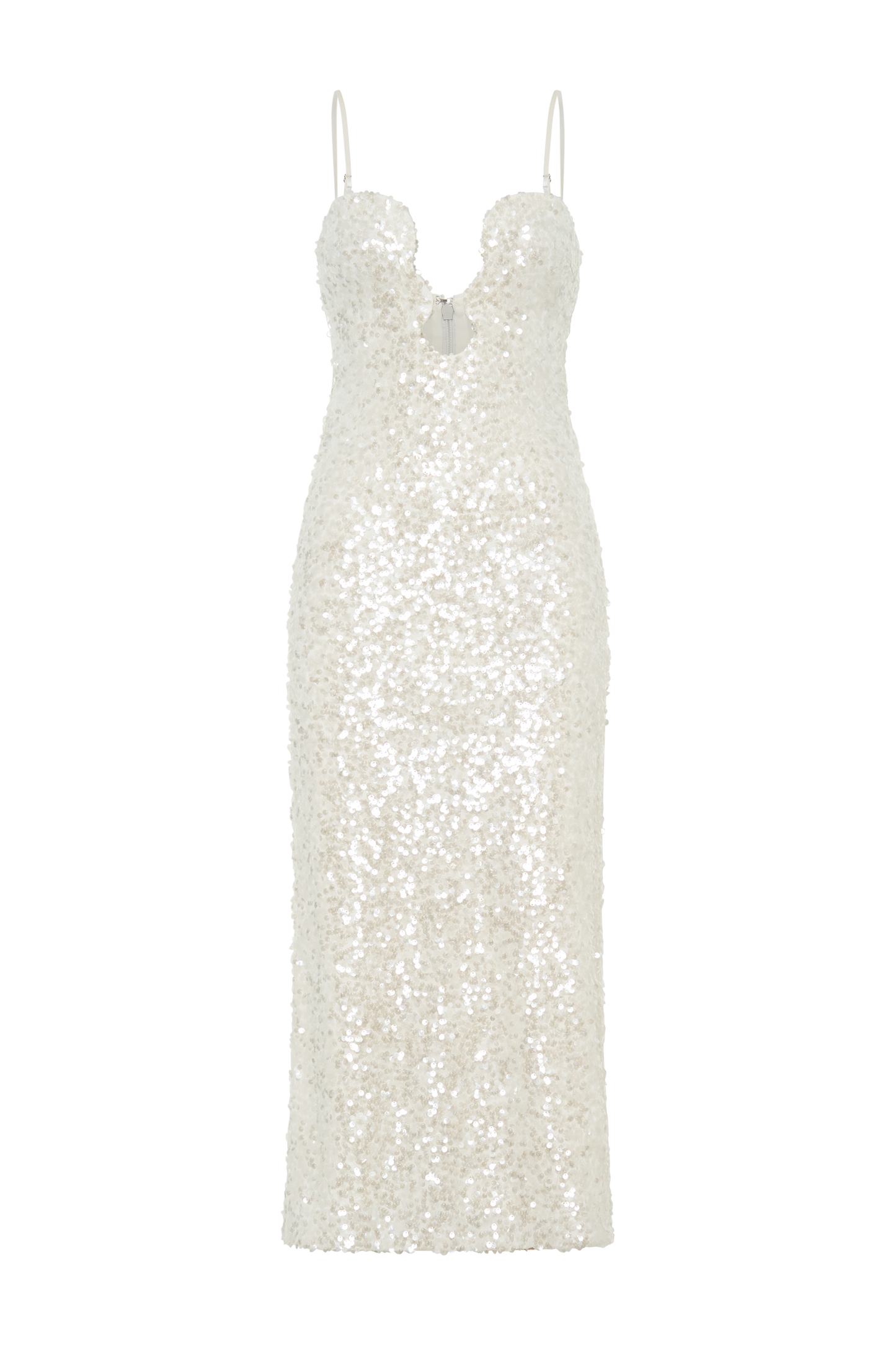 Makari Robe Maxi à Paillettes - Blanche