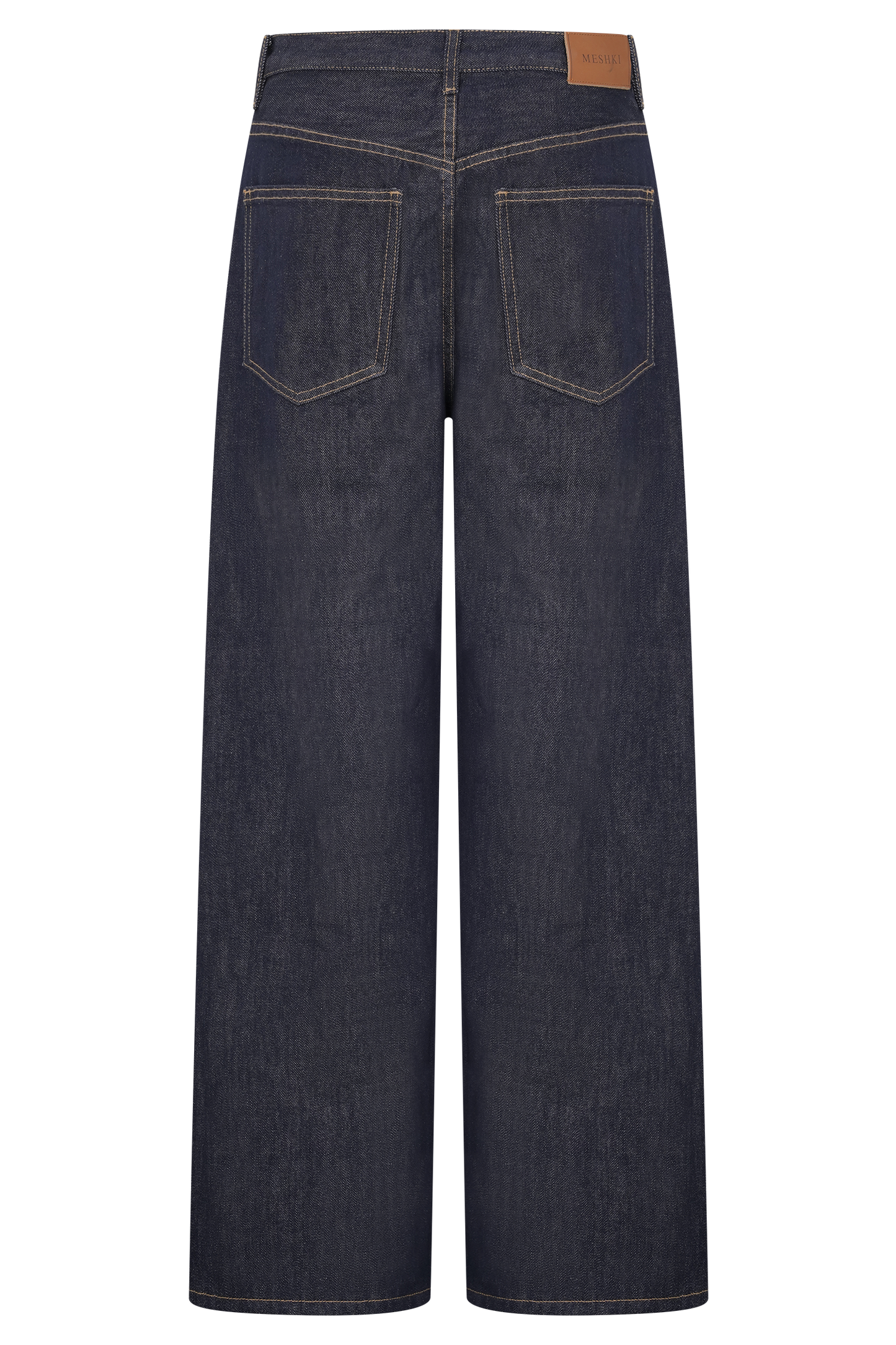 Jeans en jean Mannon taille mi-haute - Bleu indigo délavé