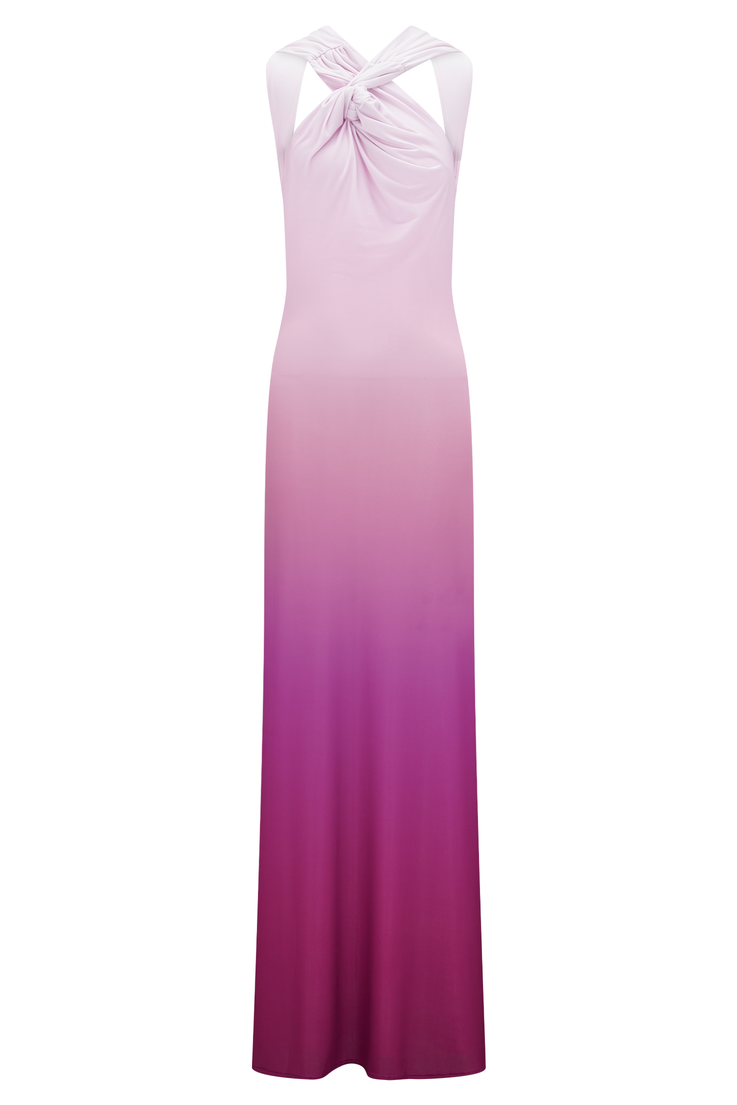 Marlee Robe Maxi Asymétrique et Étroite - Rose Ombré
