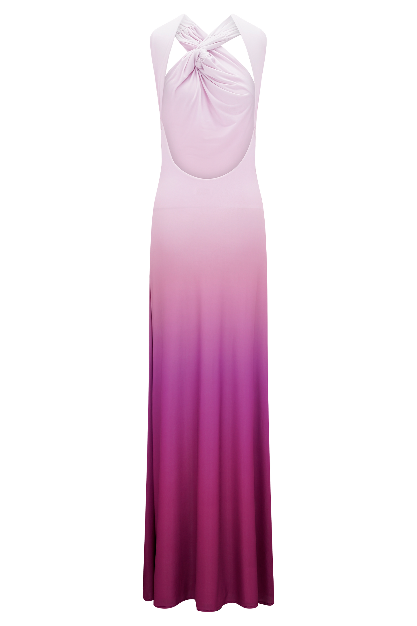 Marlee Robe Maxi Asymétrique et Étroite - Rose Ombré