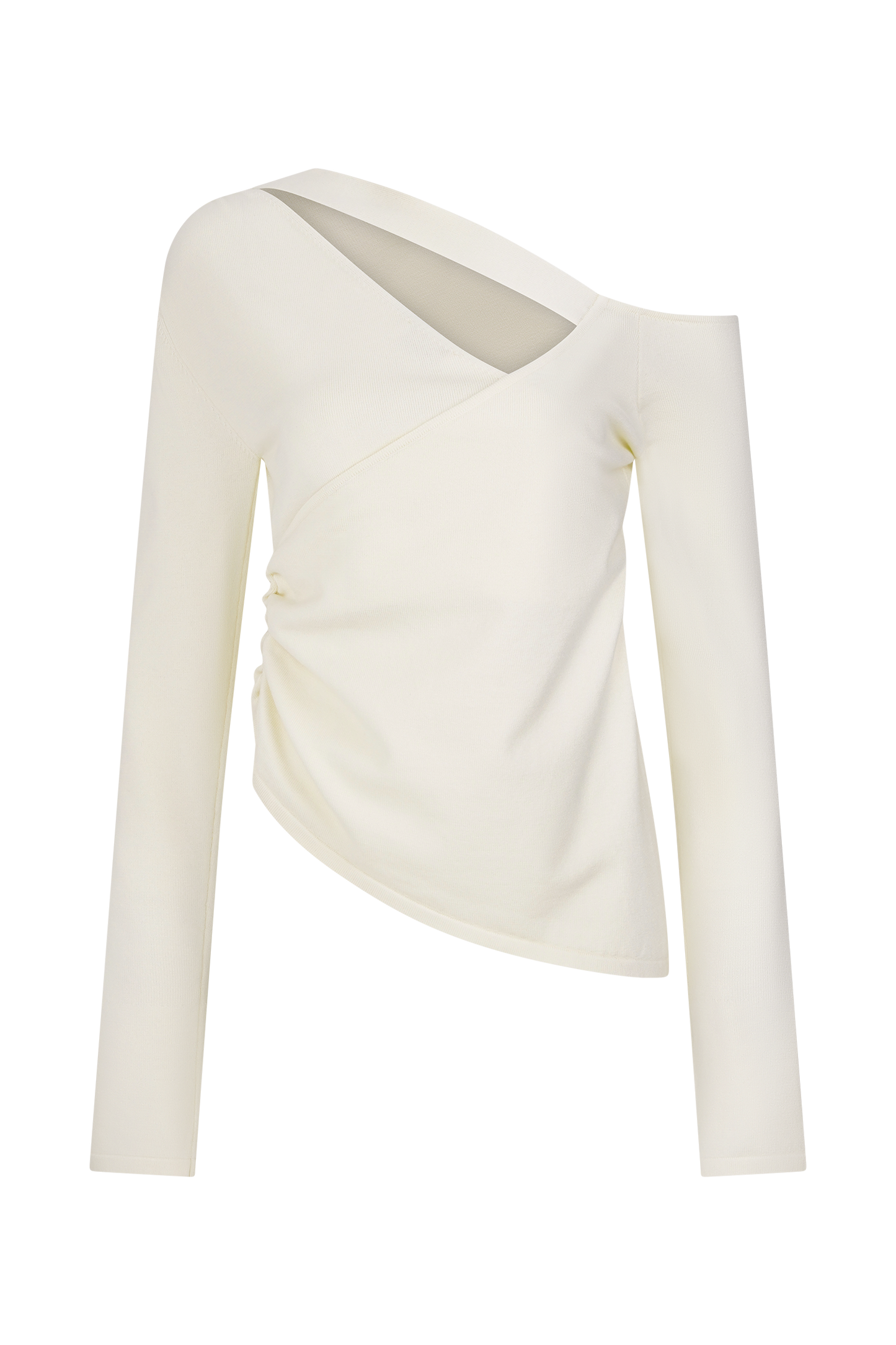 Top en tricot Miles à épaules dénudées - Ivoire