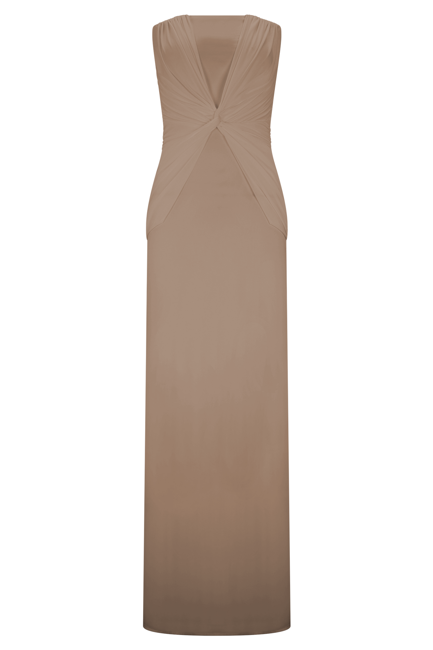 Robe Maxi Mirren sans bretelles et fluide - Bronze
