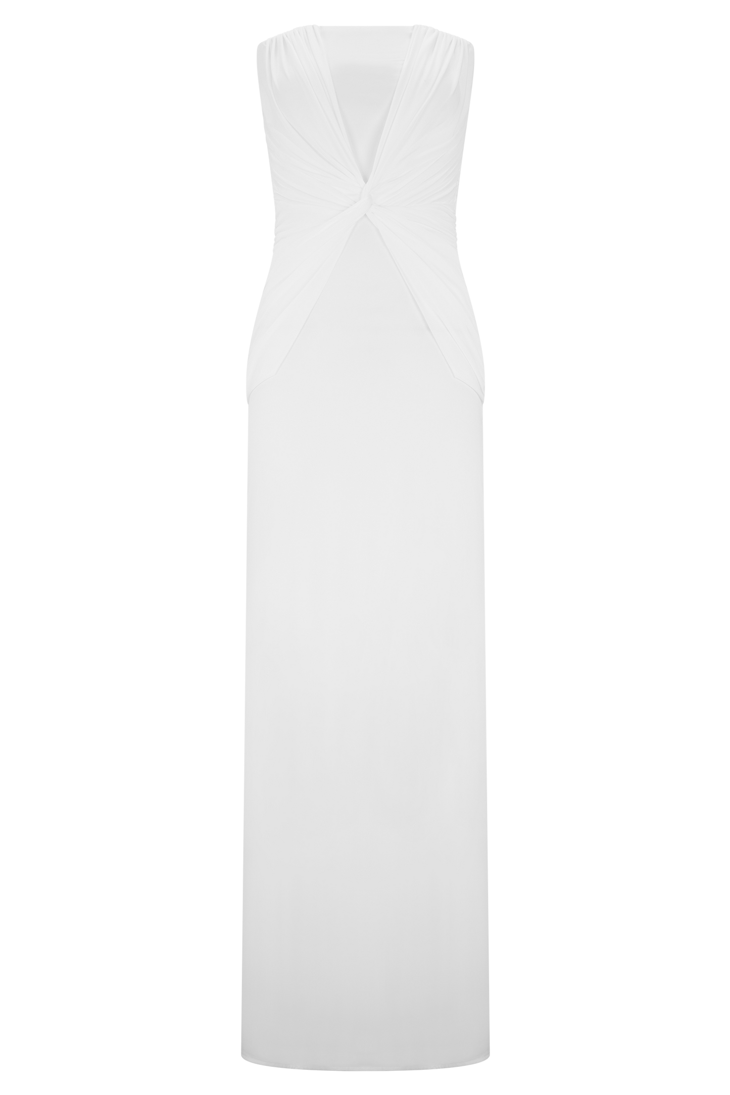 Robe Maxi Mirren sans bretelles et fluide - Blanche