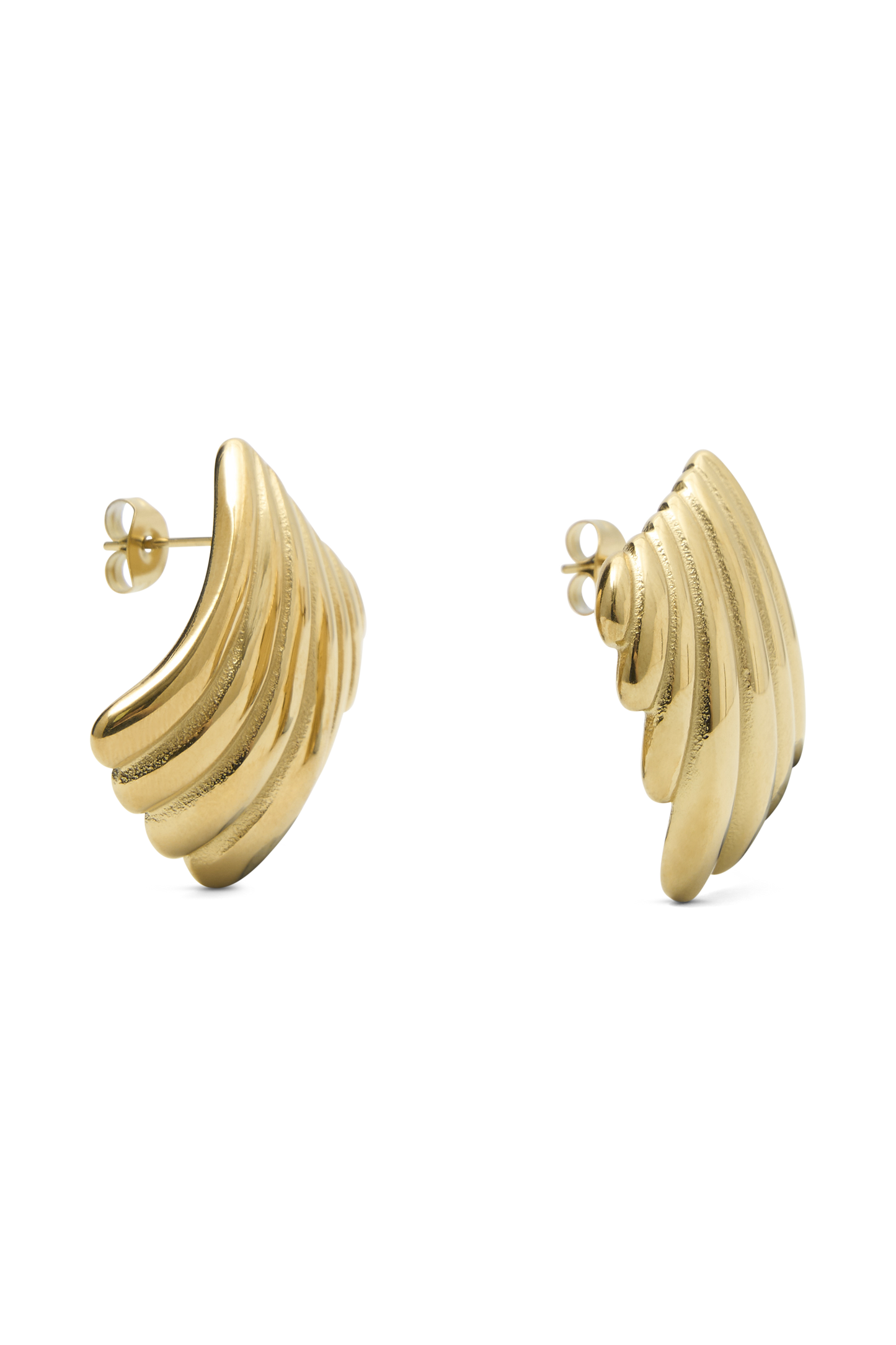 Boucles d'oreilles carrées texturées Olympia - Or