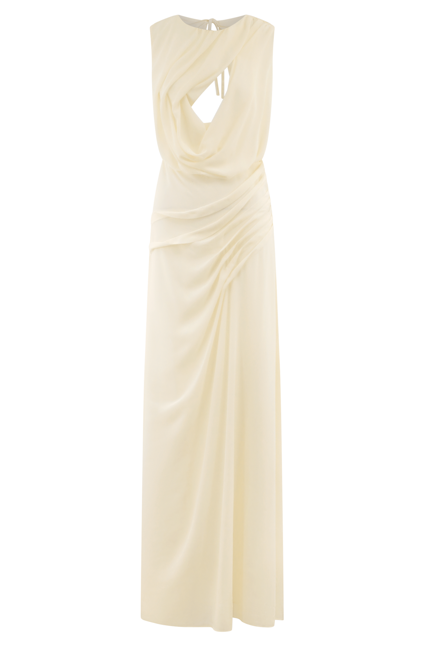 Robe Maxi en Chiffon Oria - Ivoire
