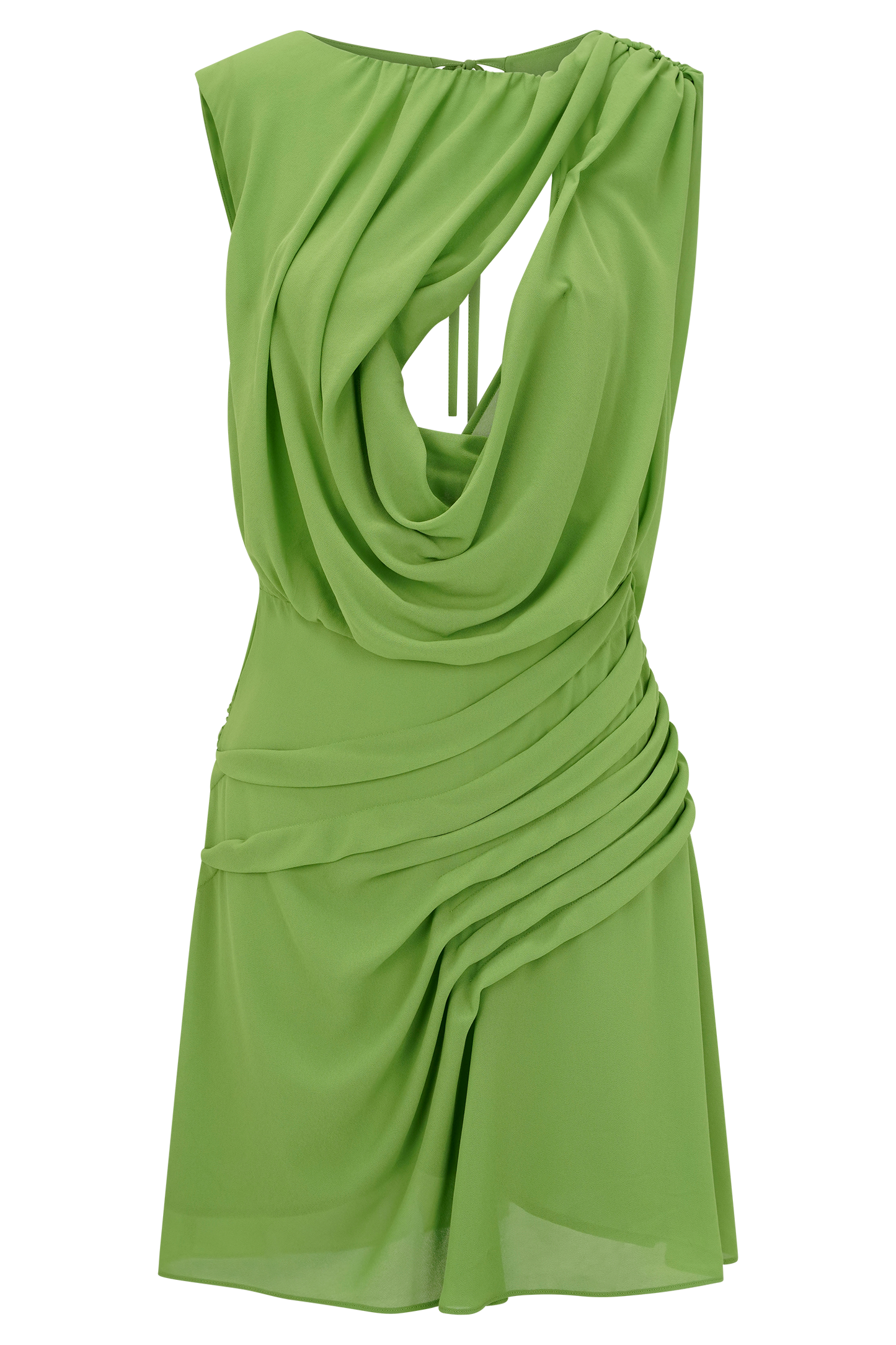 Robe mini en mousseline Oria - Verte