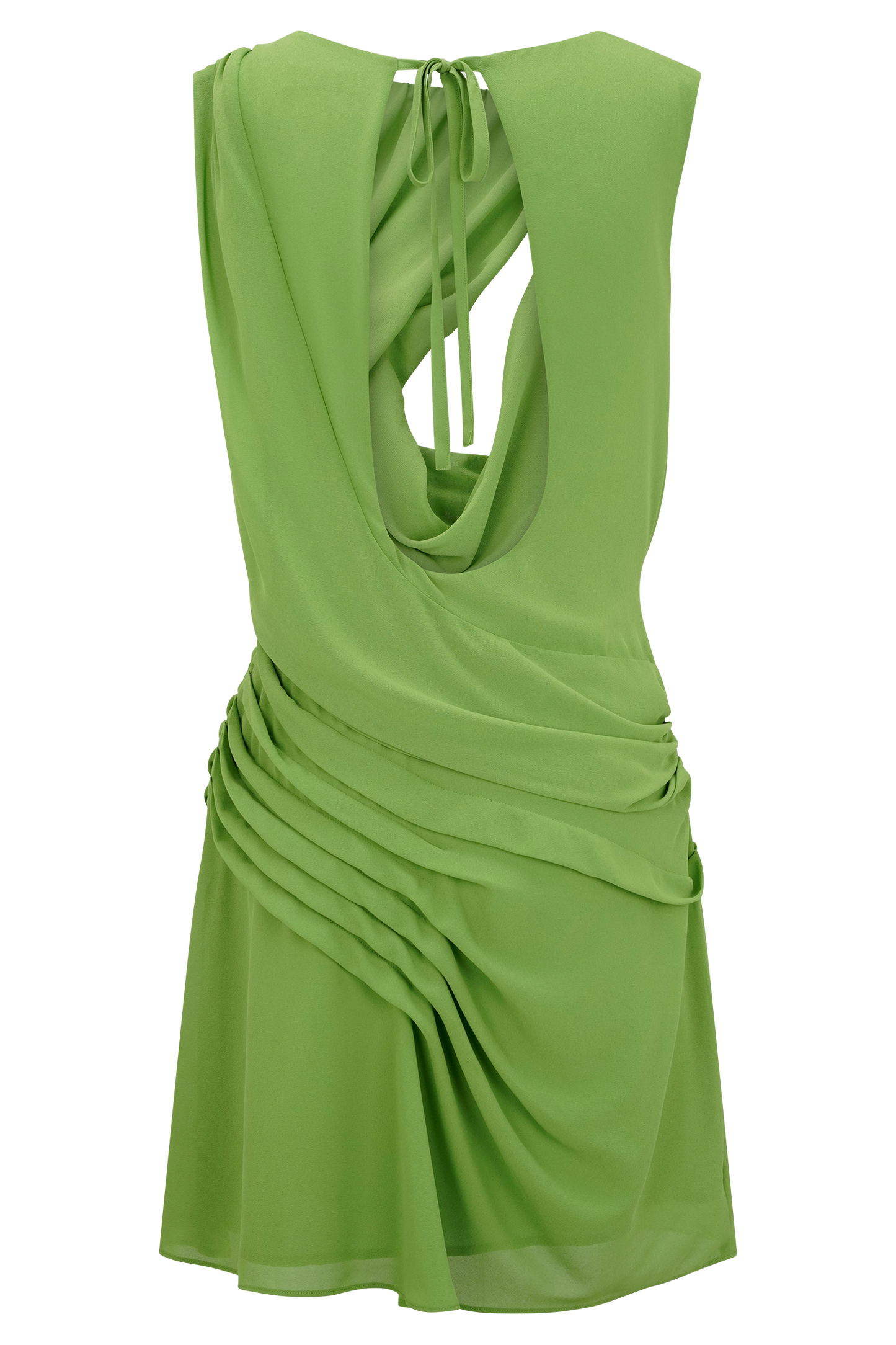 Robe mini en mousseline Oria - Verte