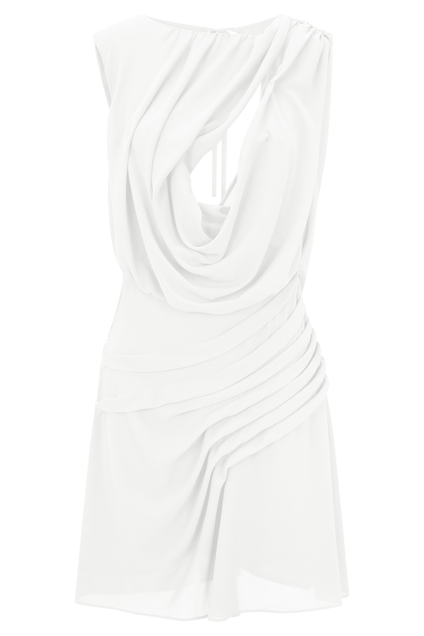 Robe mini en mousseline Oria - Blanche