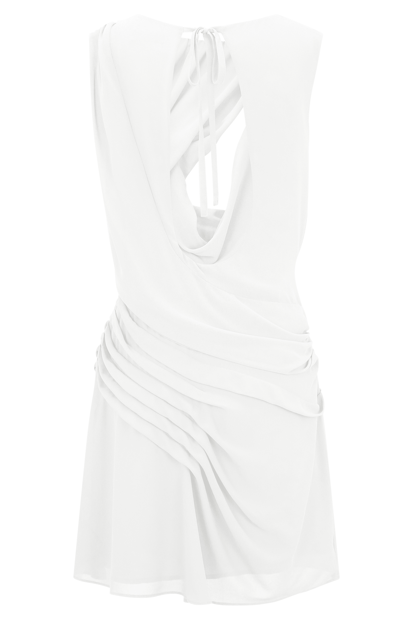 Robe mini en mousseline Oria - Blanche