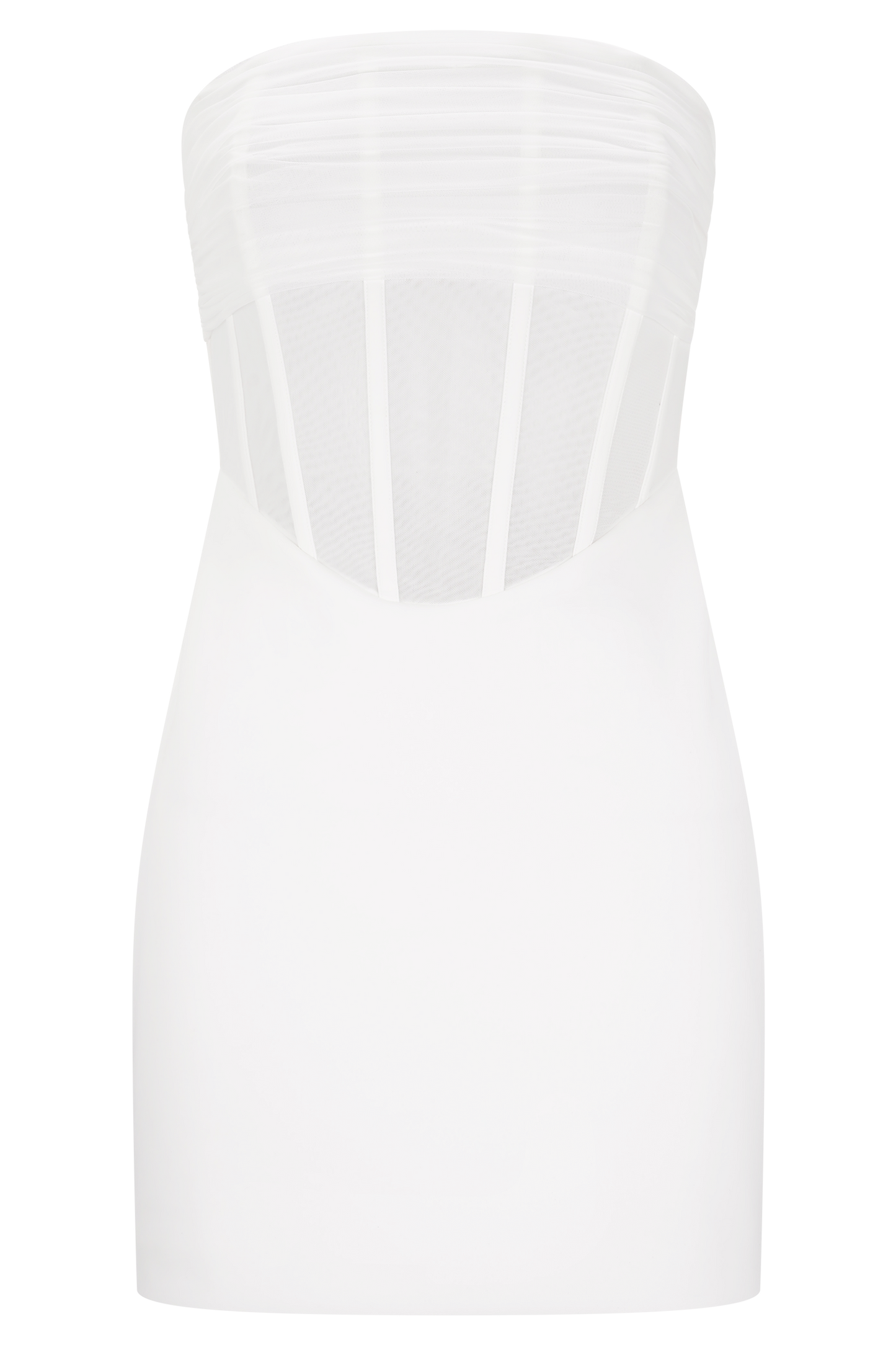 Mini-robe corset en maille Palmer - Ivoire