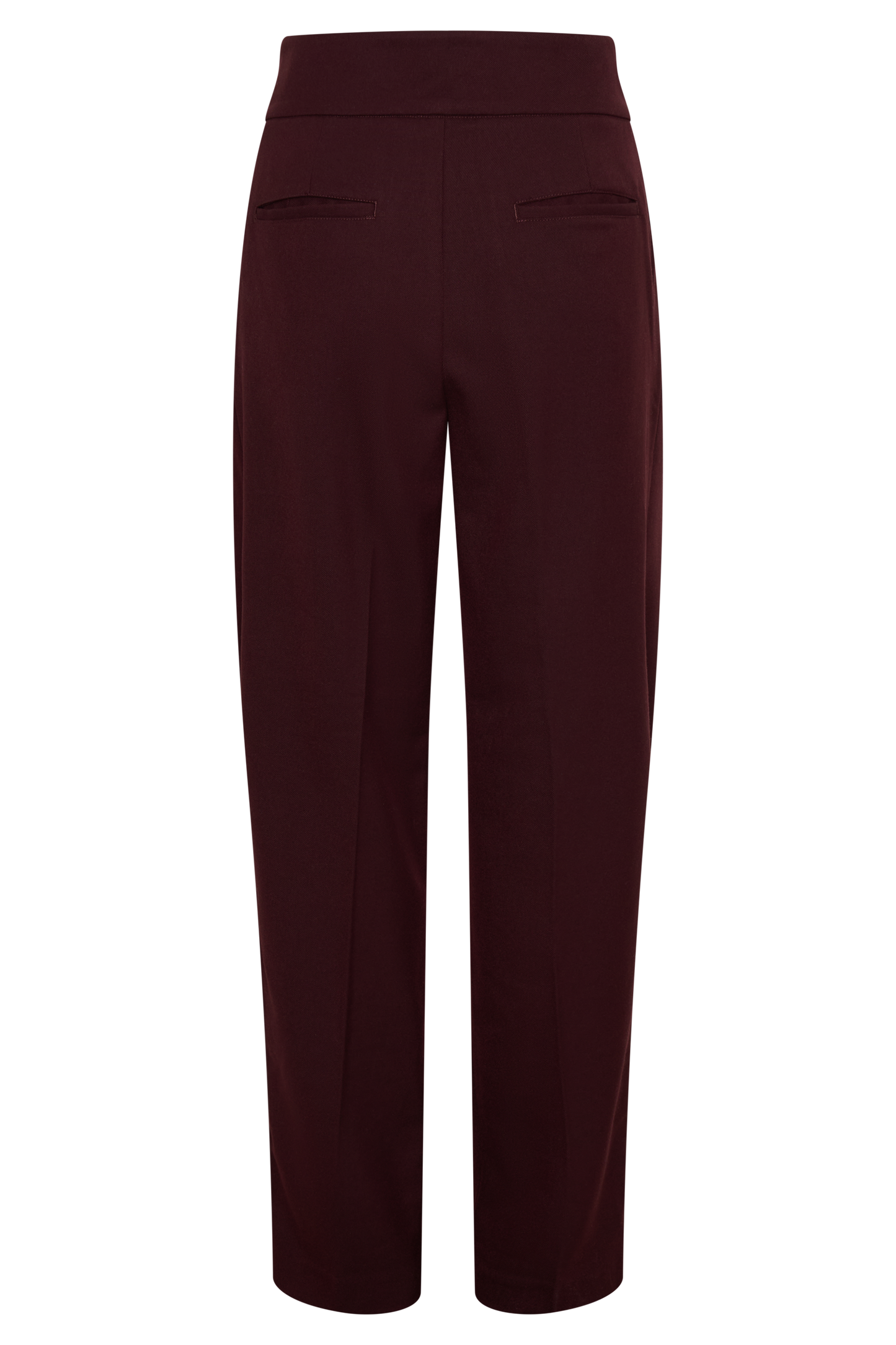 Pantalon à taille haute et plis Penelope - Brun-rouge