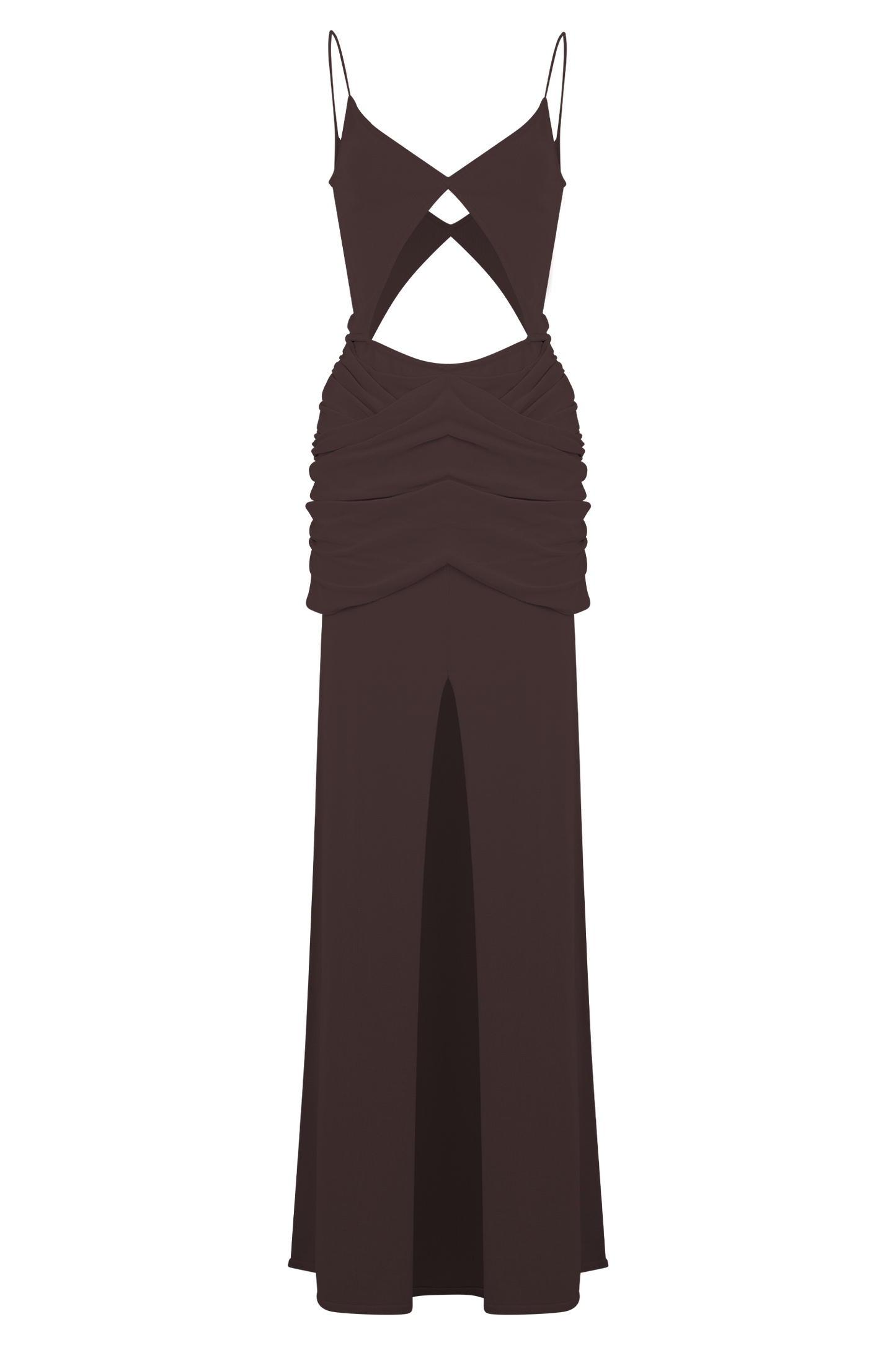 Robe Maxi En Tricot À Envelopper Reama - Chocolat