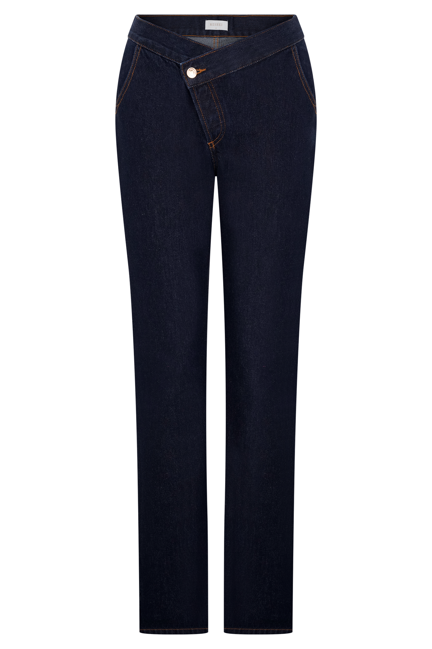 Jeans droit à devant en V Remington - Bleu indigo