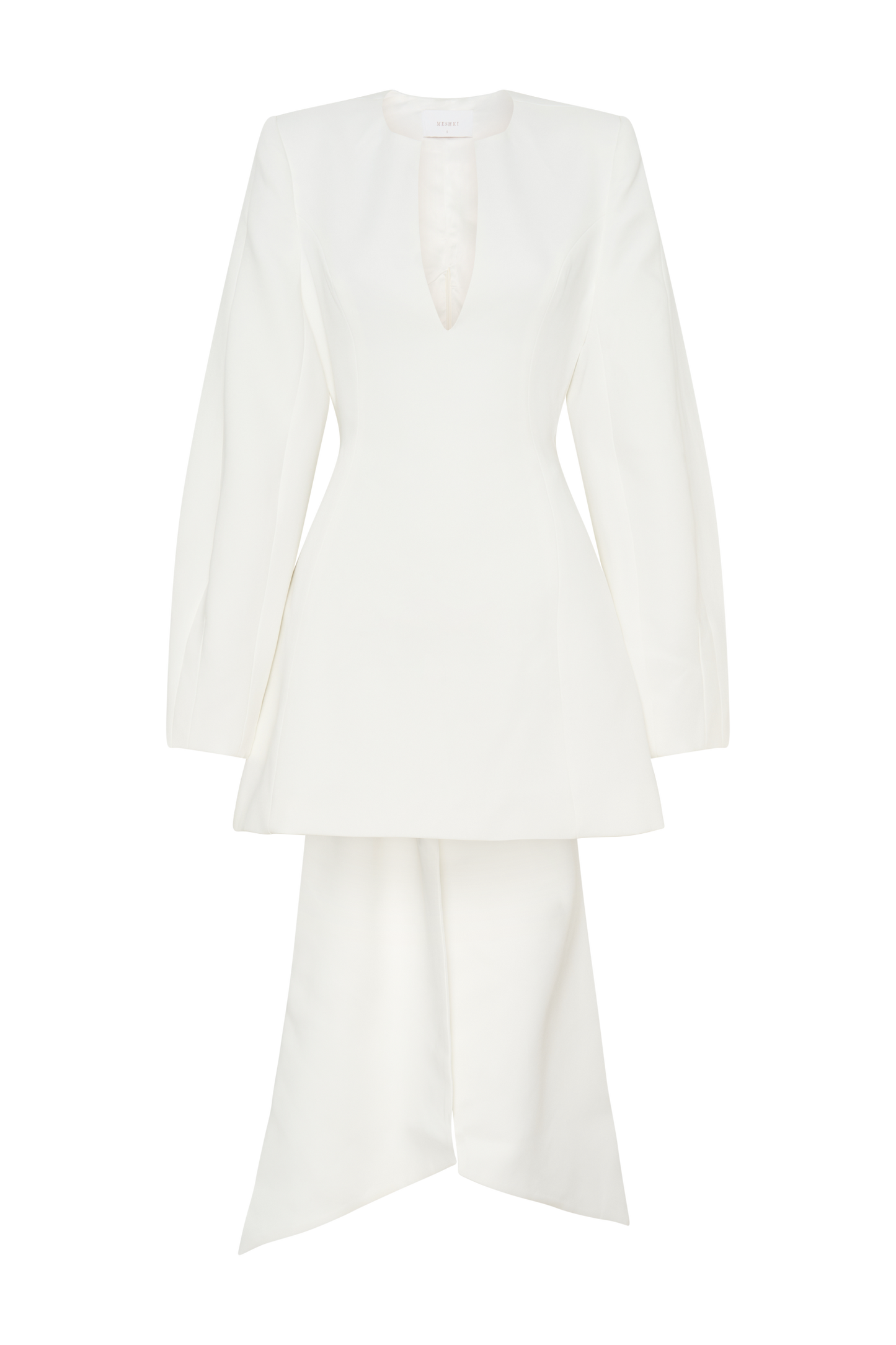 Mini-robe tailleur à nœud Rosanna - Ivoire