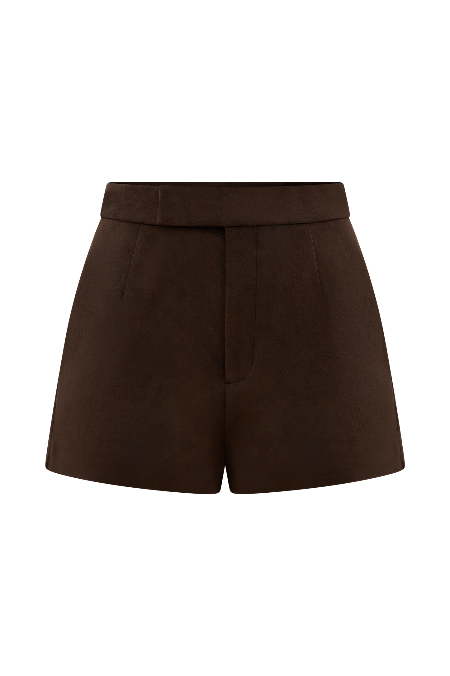 Sally Faux Suede Short - Chocolat au lait