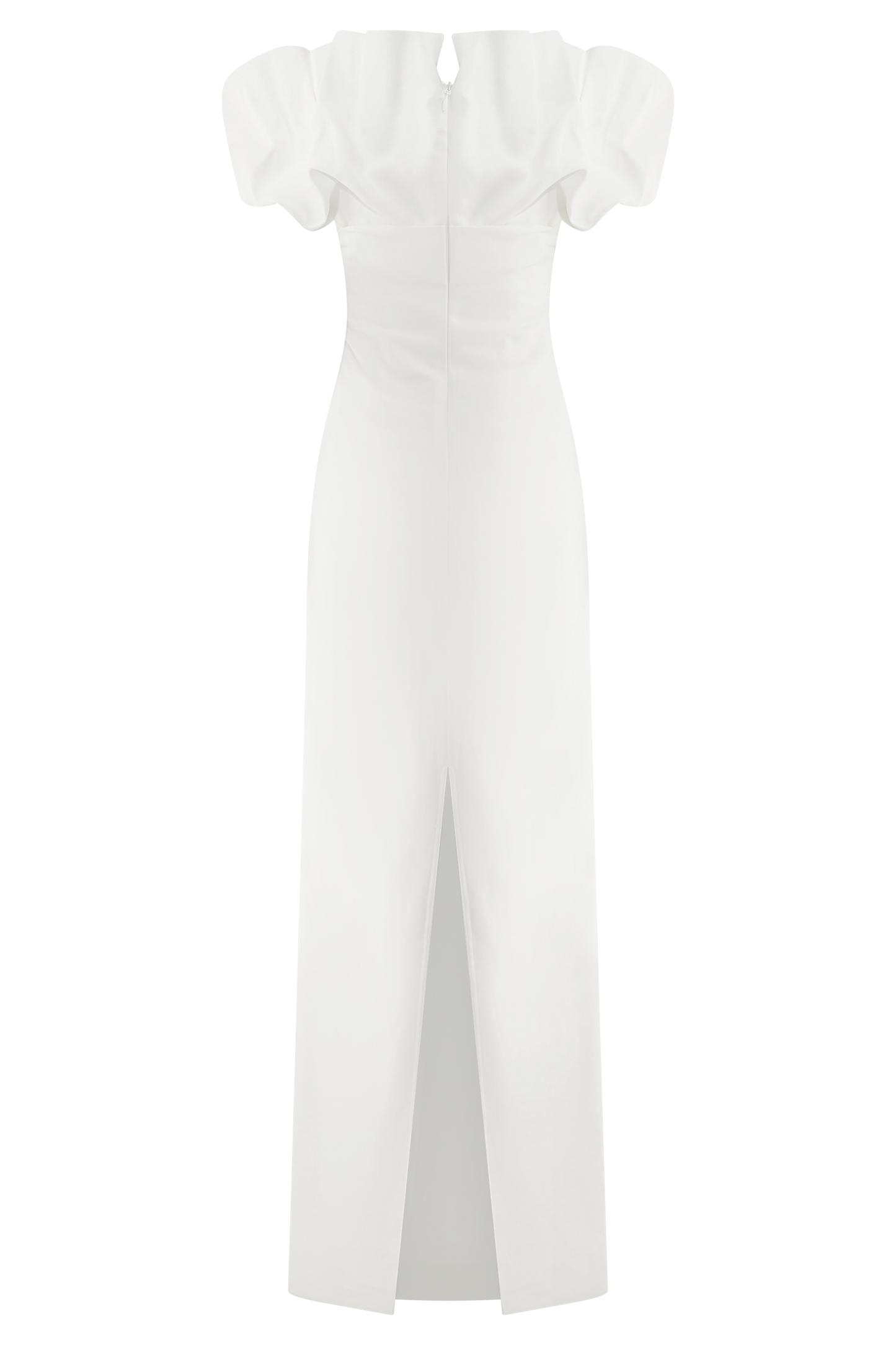 Robe Maxi Sculpturale Sariya - Blanche