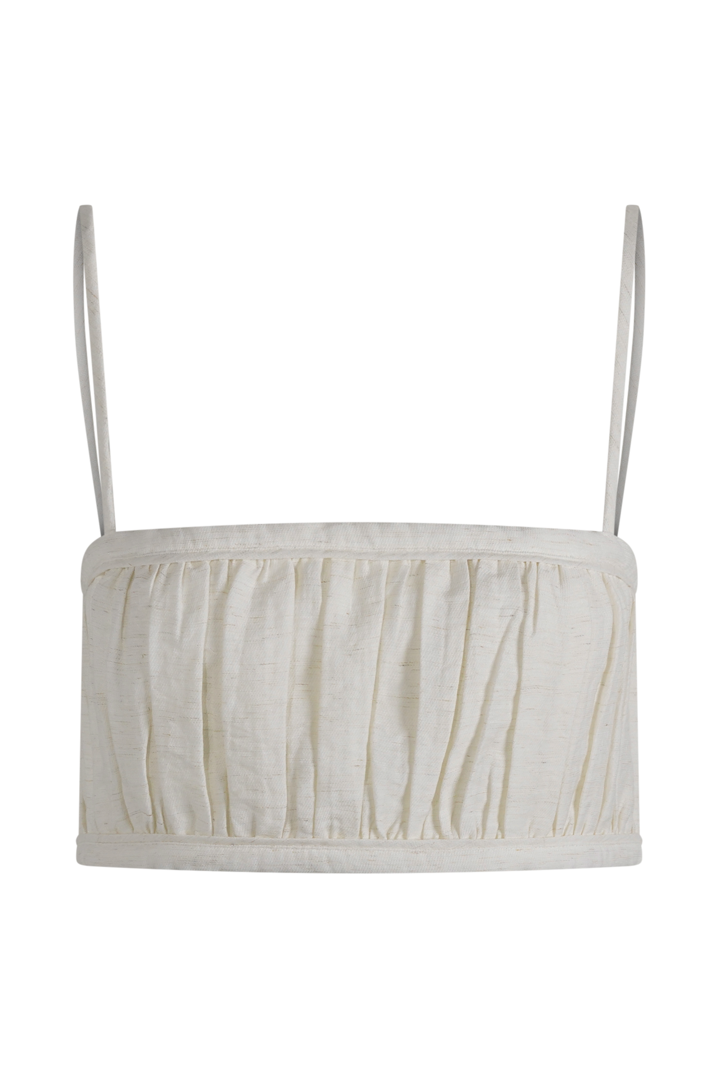 Bandeau en lin à plis Scottie - Marbré avoine