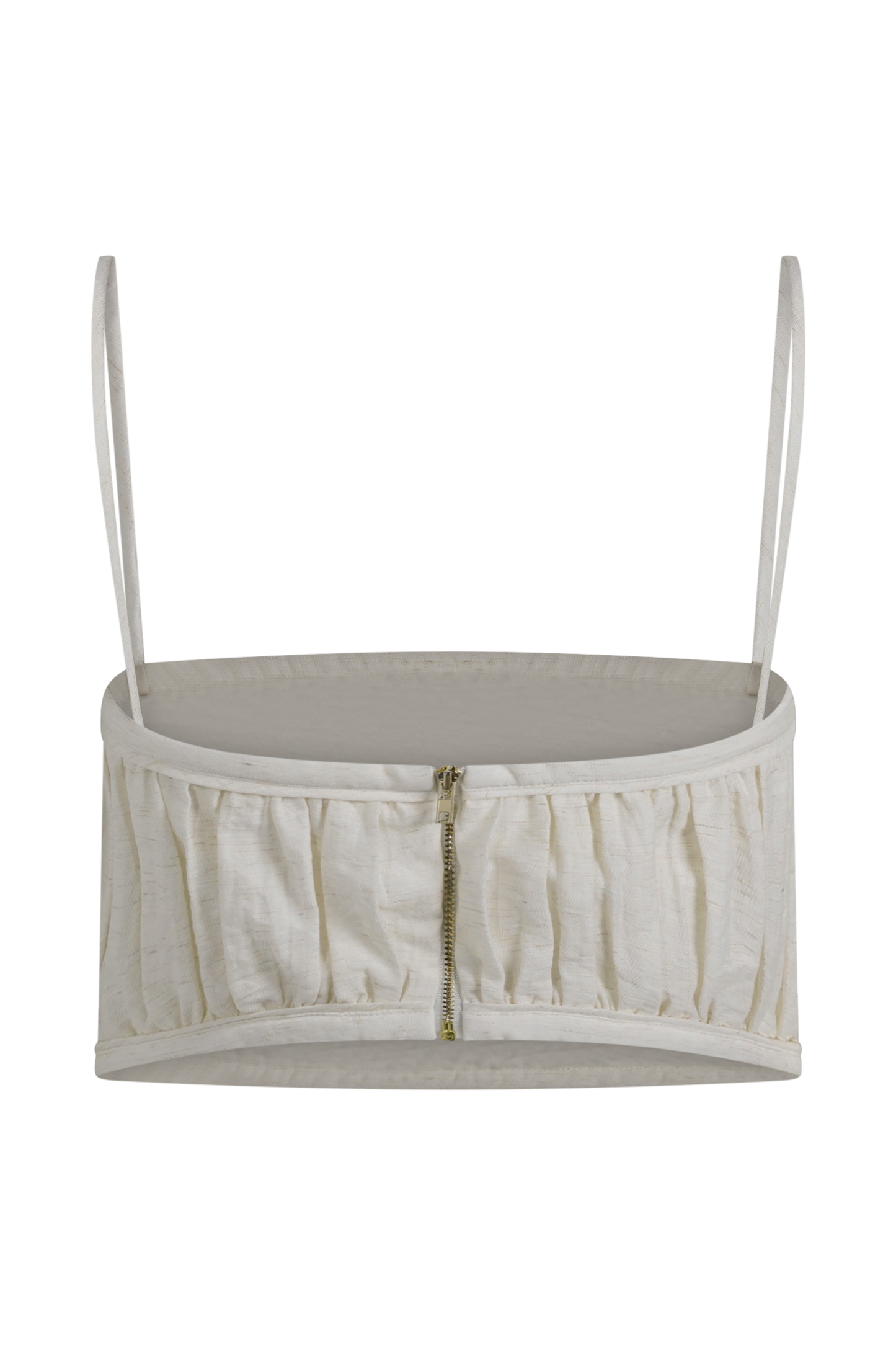 Bandeau en lin à plis Scottie - Marbré avoine