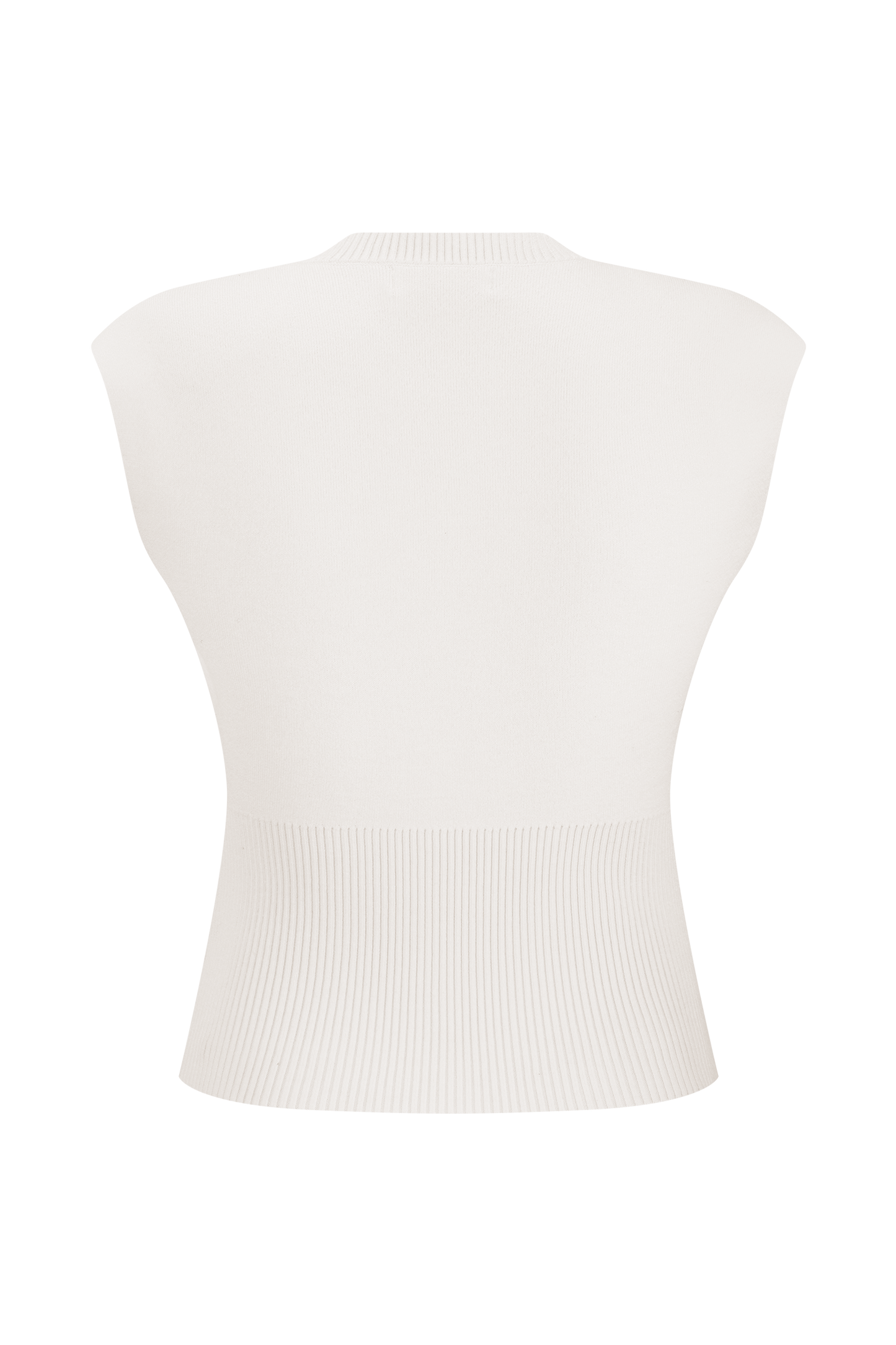 Top en tricot sans manches Sharpay - Ivoire
