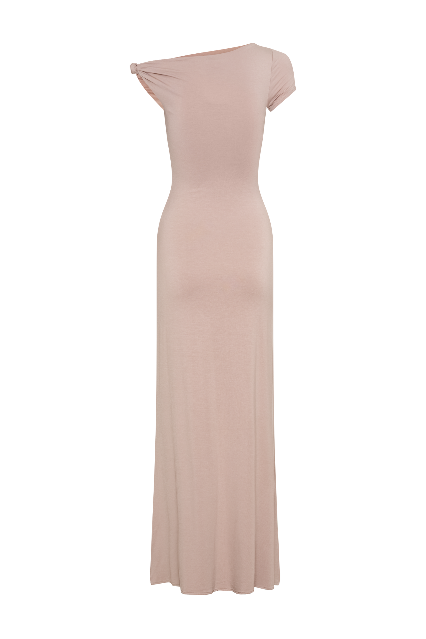 Robe Maxi Modal à Manches Courtes Tamsin - Couleur Champignon