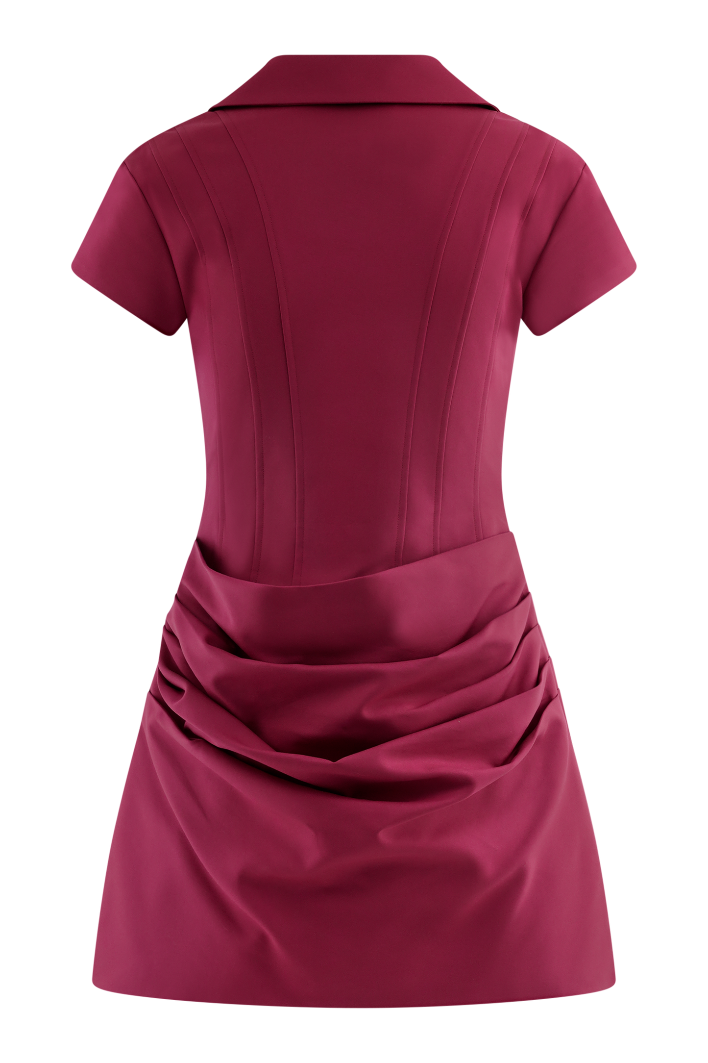 Mini-robe en coton à col montant Tarryn - Dragonfruit