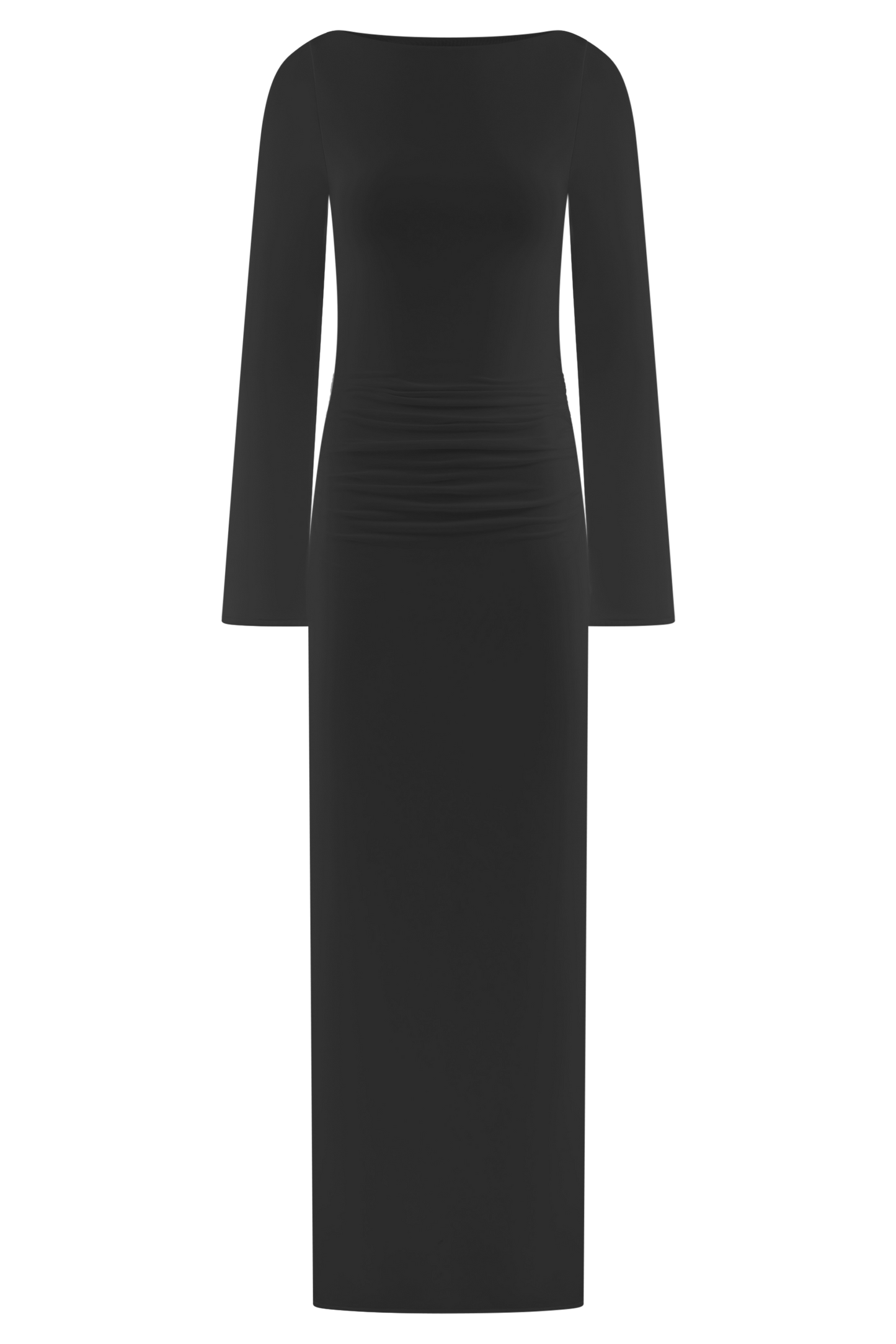 Robe Maxi Vienna en Mousseline à Découpes - Noir