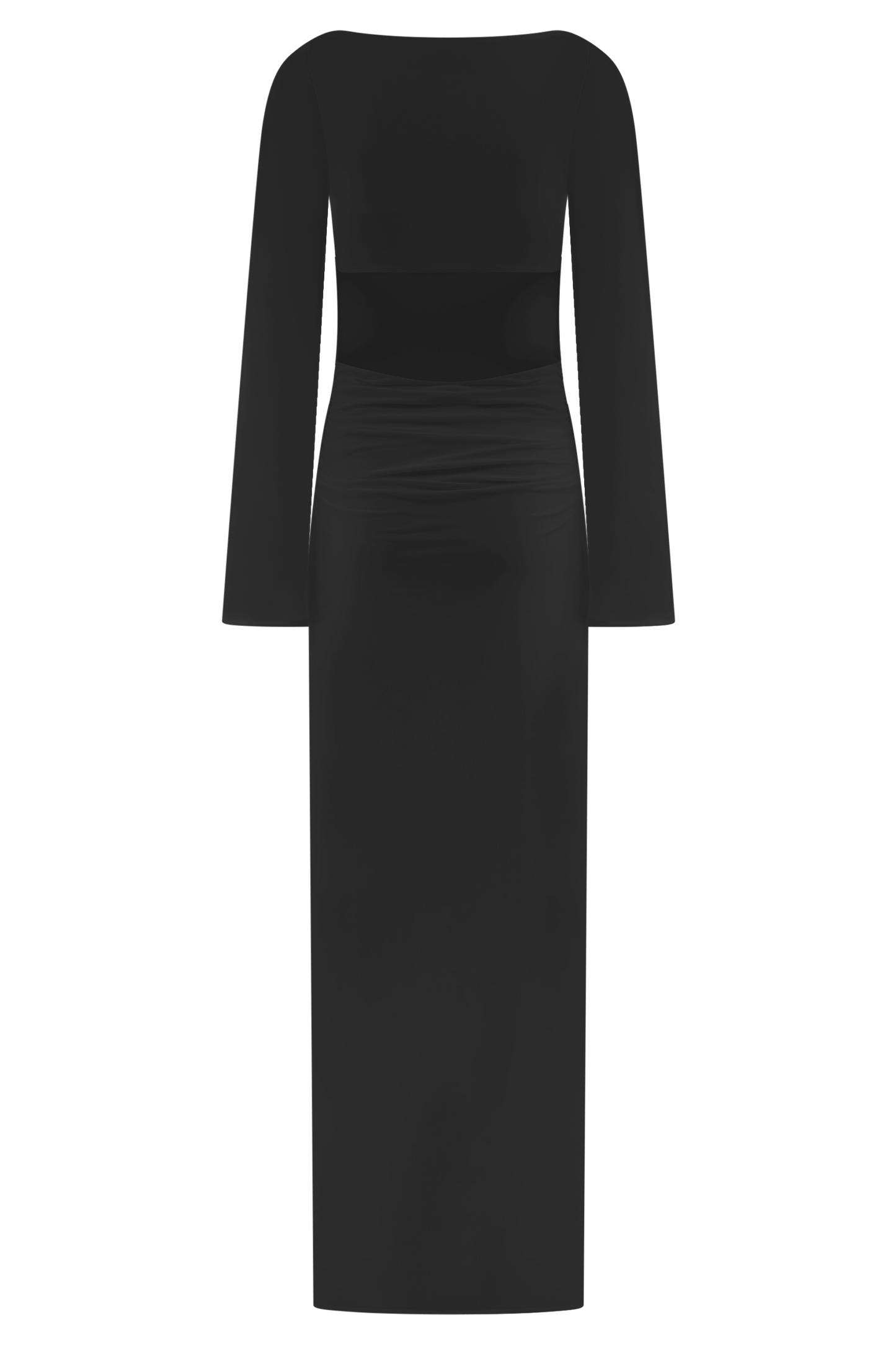 Robe Maxi Vienna en Mousseline à Découpes - Noir