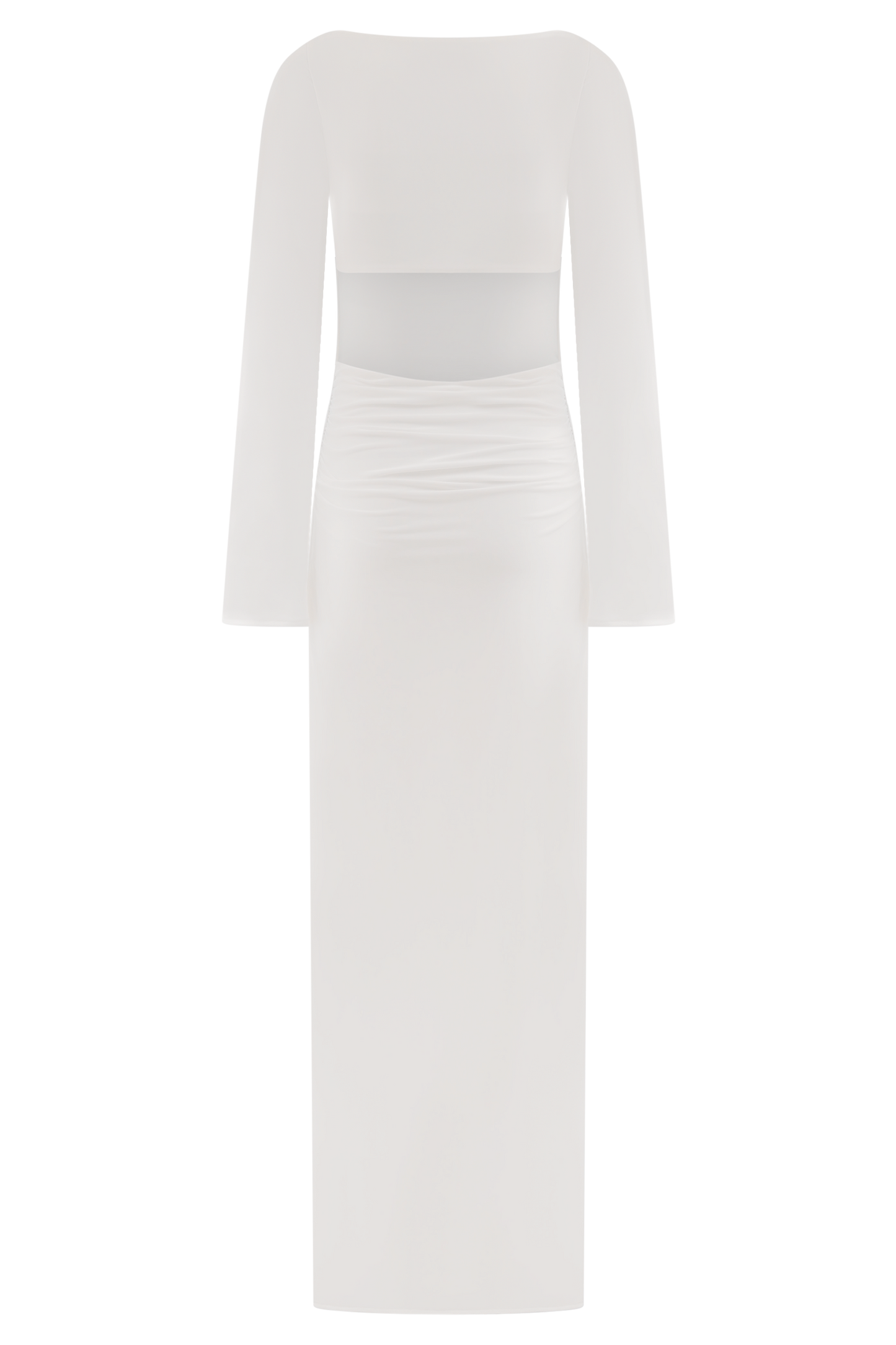 Robe Maxi Vienna en Jersey Découpe - Blanc