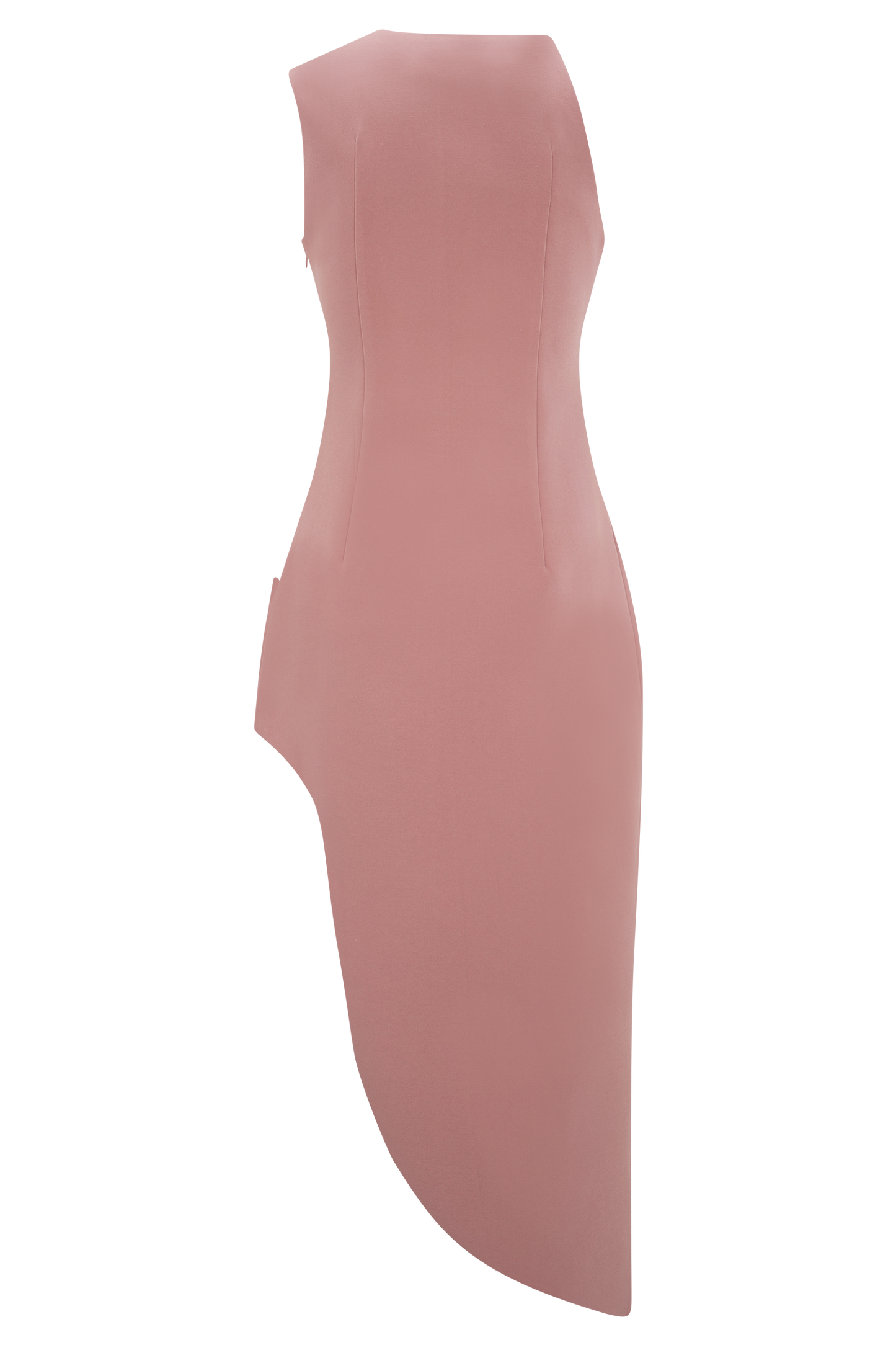 Robe midi brodée Virginia en tissu de costume - Rose brûlé