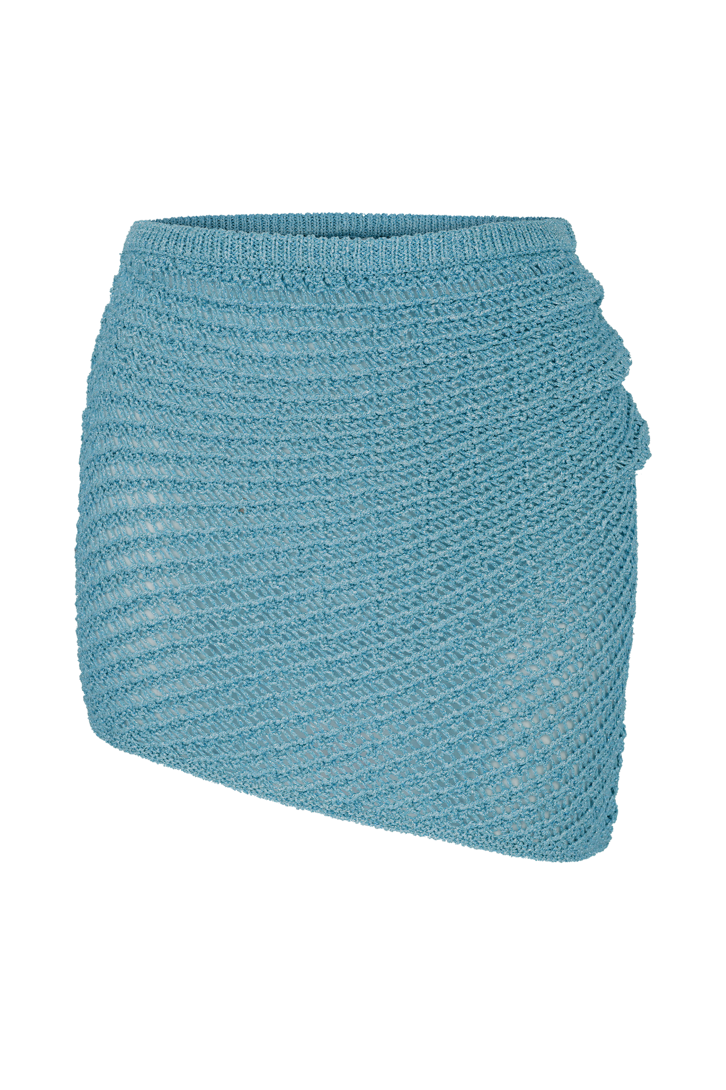 Jupe mini en tricot métallisé Waverley - Bleu