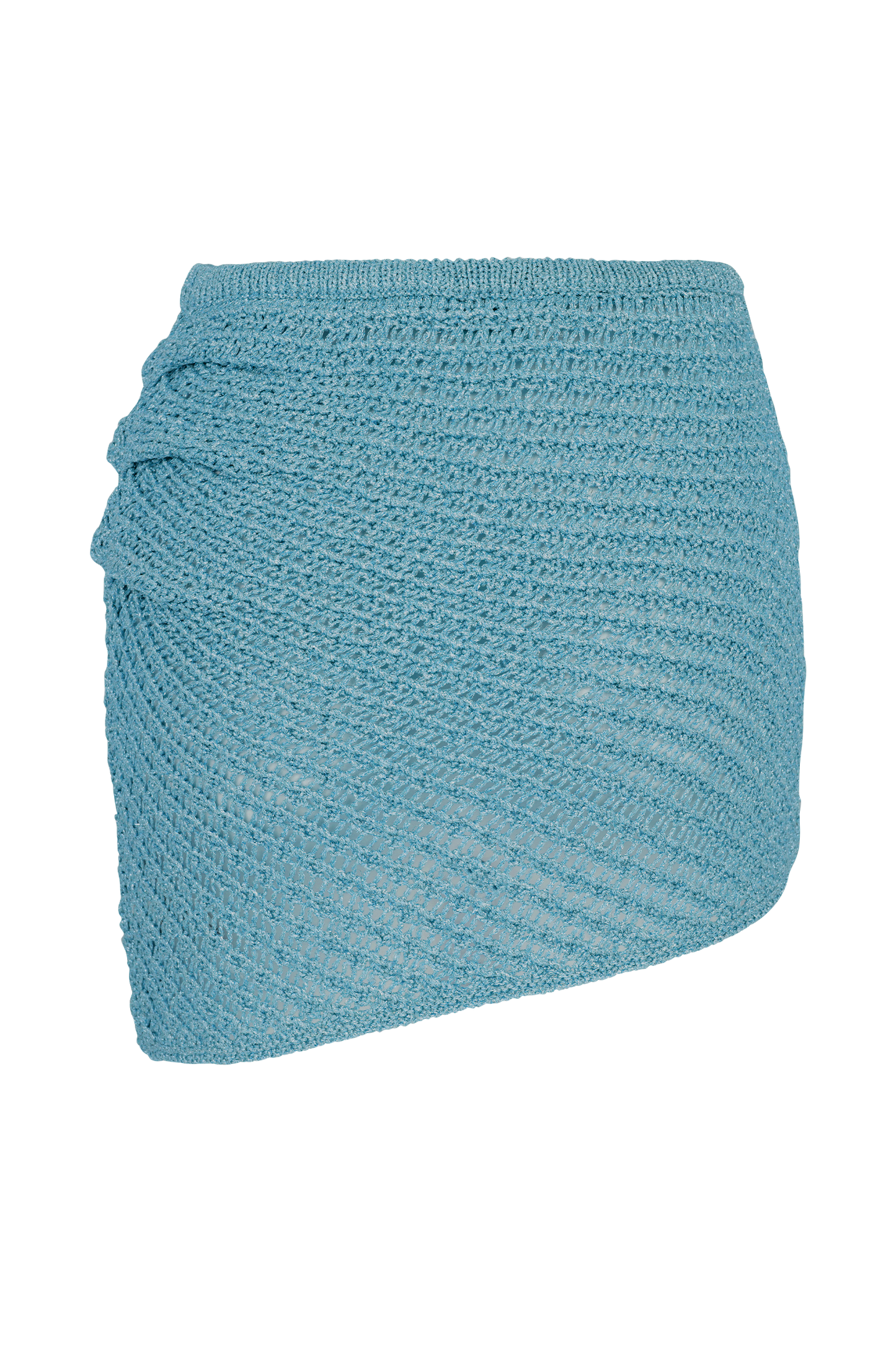 Jupe mini en tricot métallisé Waverley - Bleu