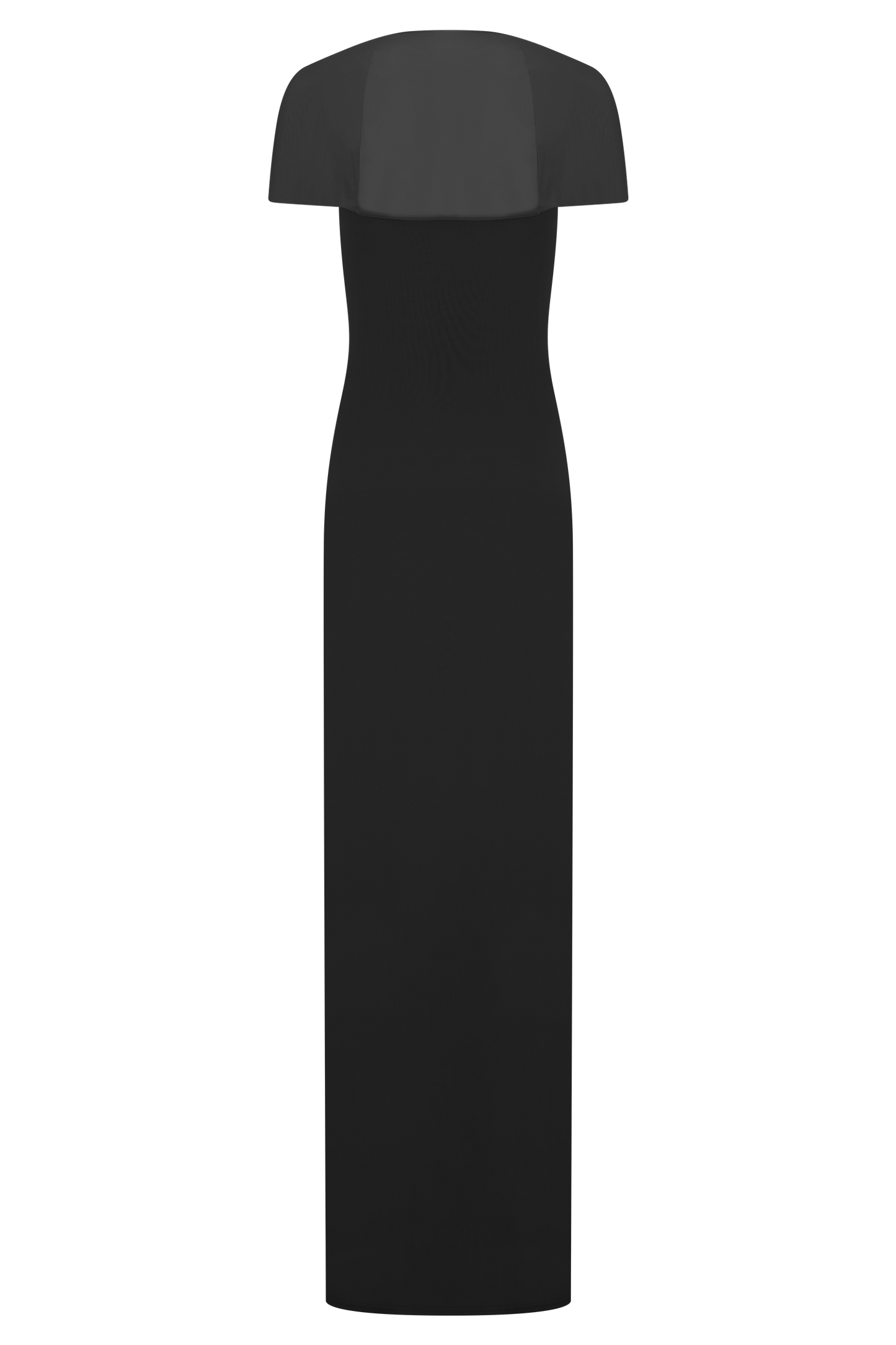 Robe maxi en mousseline et tulle à effet serpentin Wyatt - Noir