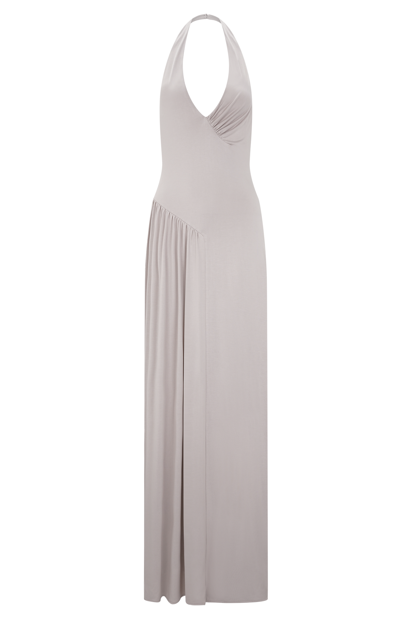 Jupe Maxi Halter à Volants Yelena - Taupe