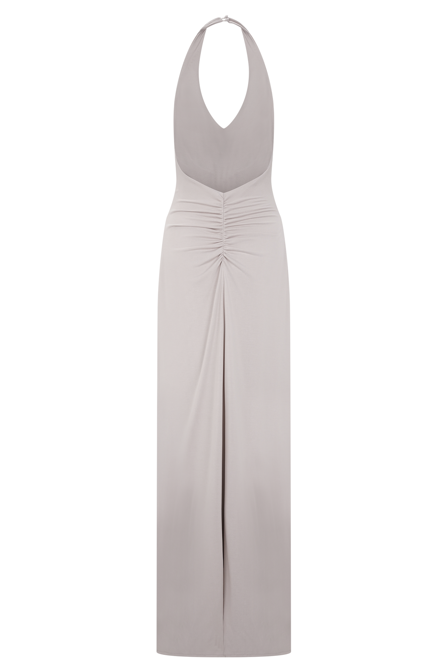 Jupe Maxi Halter à Volants Yelena - Taupe