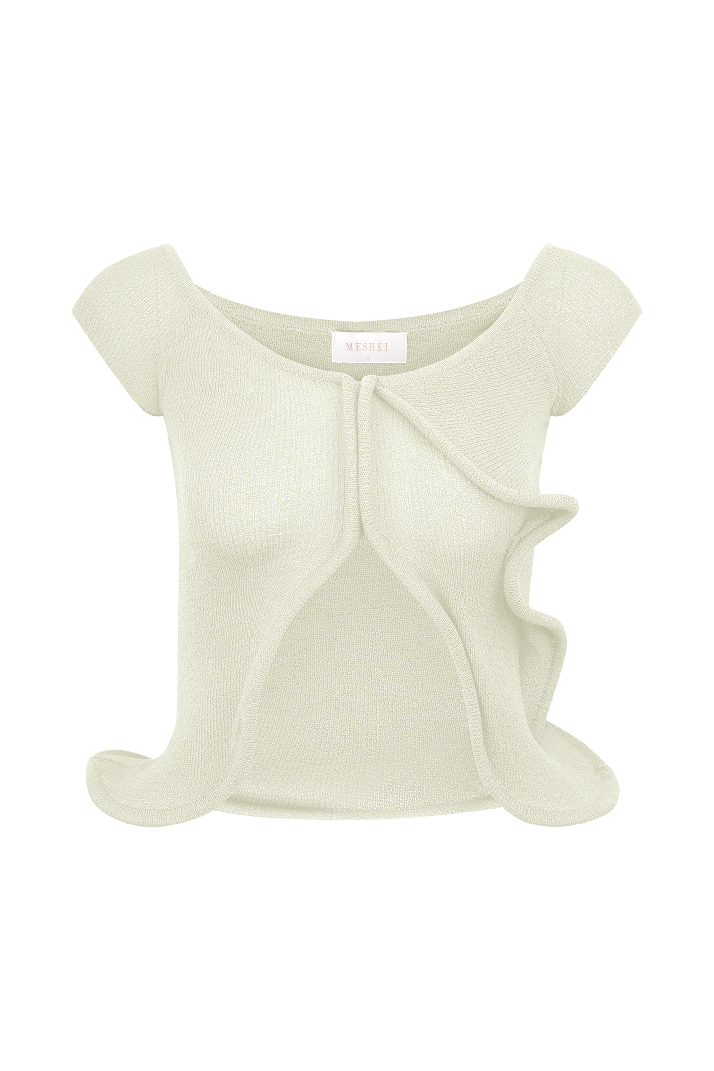 Haisley Haut en Tricot Décolleté Croisé - Ivoire