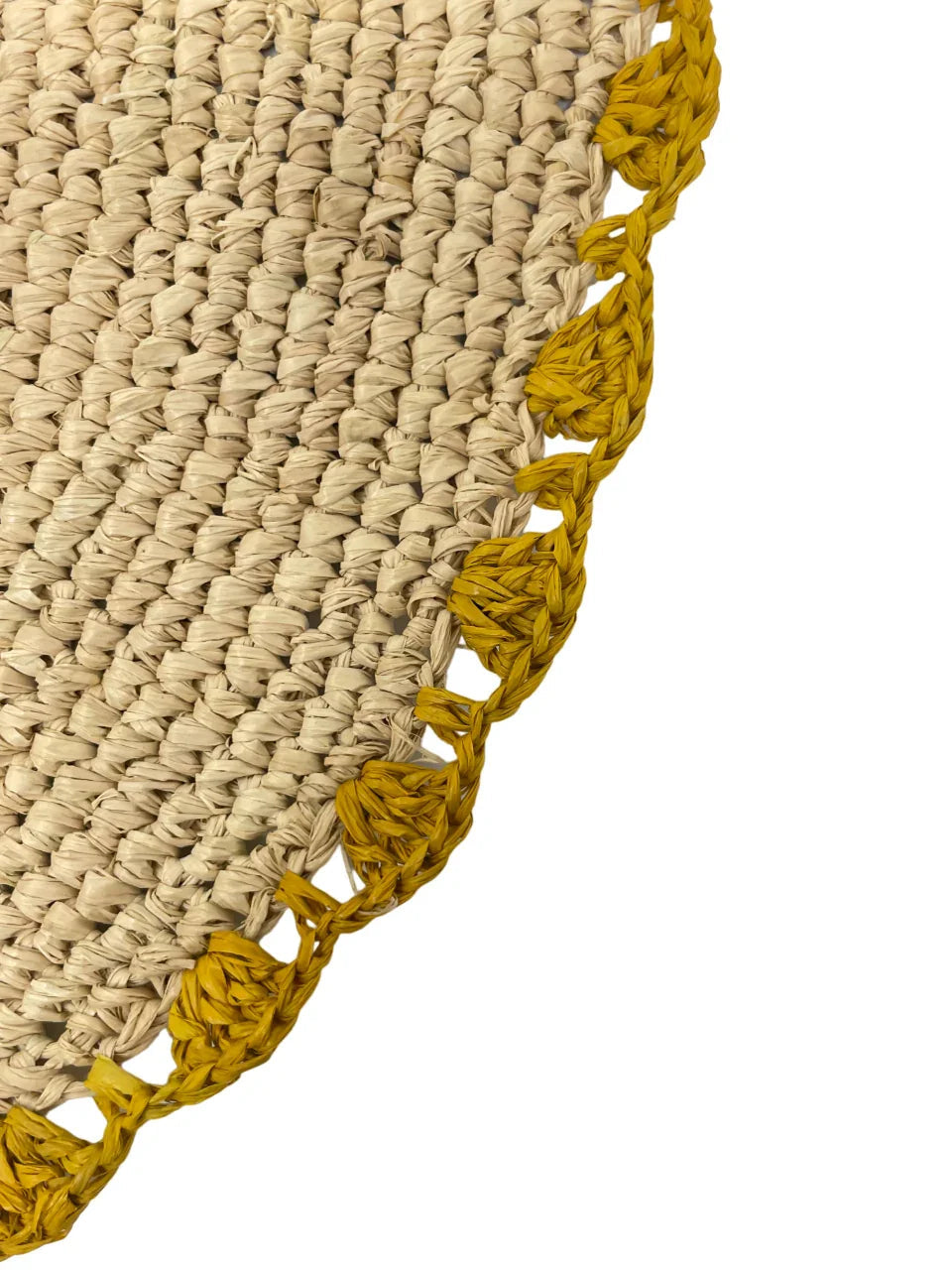Sets de table en raphia Marigold, sets de table ronds bohèmes tissés à la main, sets de table pour table à manger