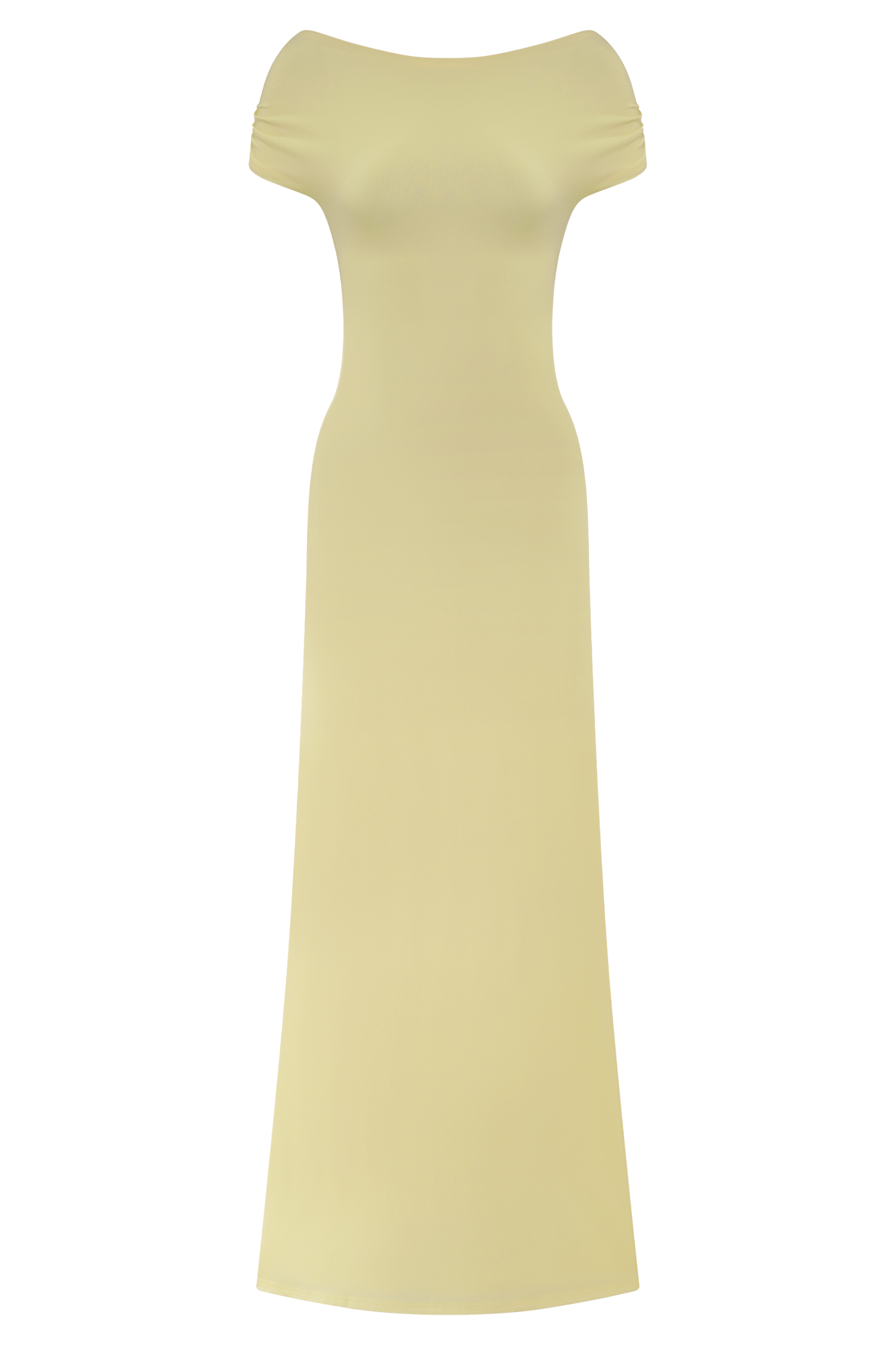 Imogen Robe Maxi Épaules Découvertes et Étroite - Citron