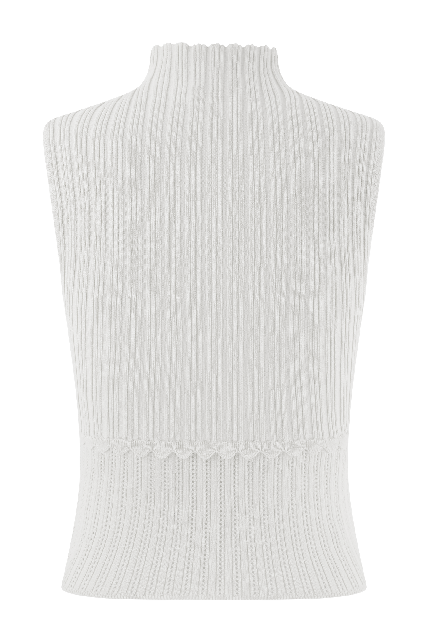 Top en tricot pointelle Indy - Ivoire