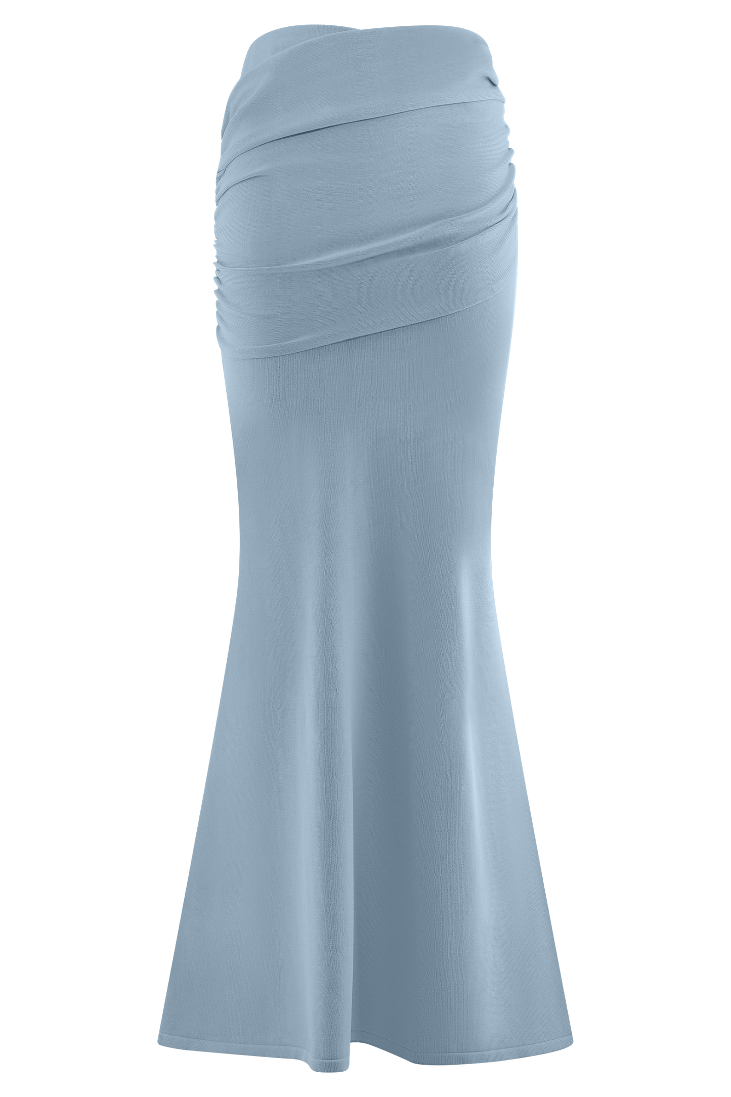 Jupe Maxi en Tricot Plissé Irene - Bleu